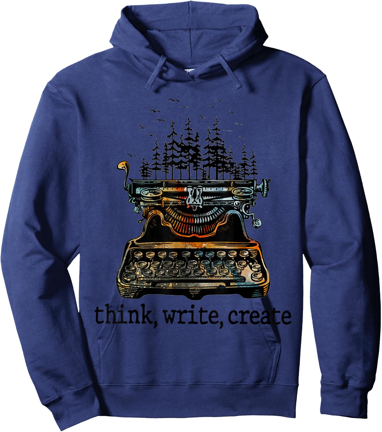 Think Write Create Writer Forest Hoodie - Hoodie | Navy