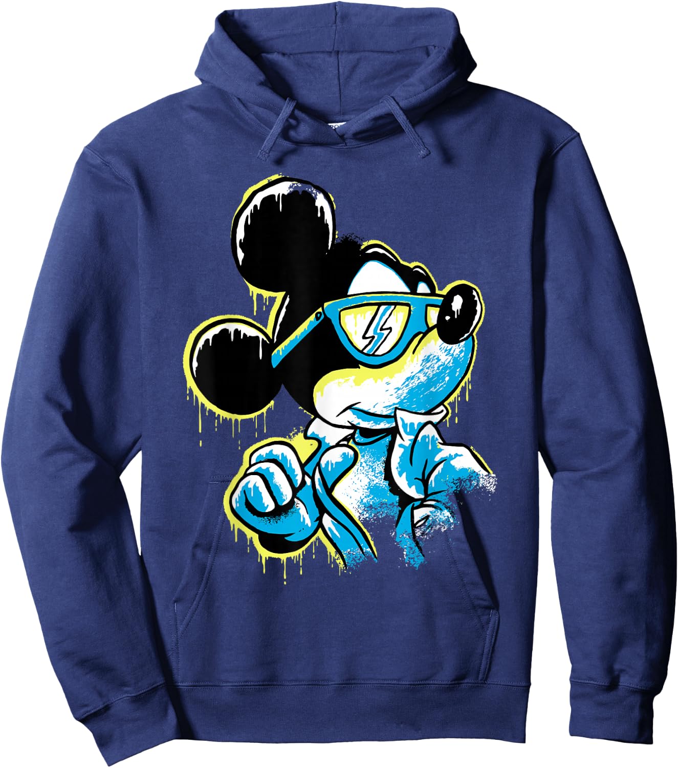 Disney Mickey Mouse ICY Cool Paint Drip Small Hoodie - Hoodie | Navy