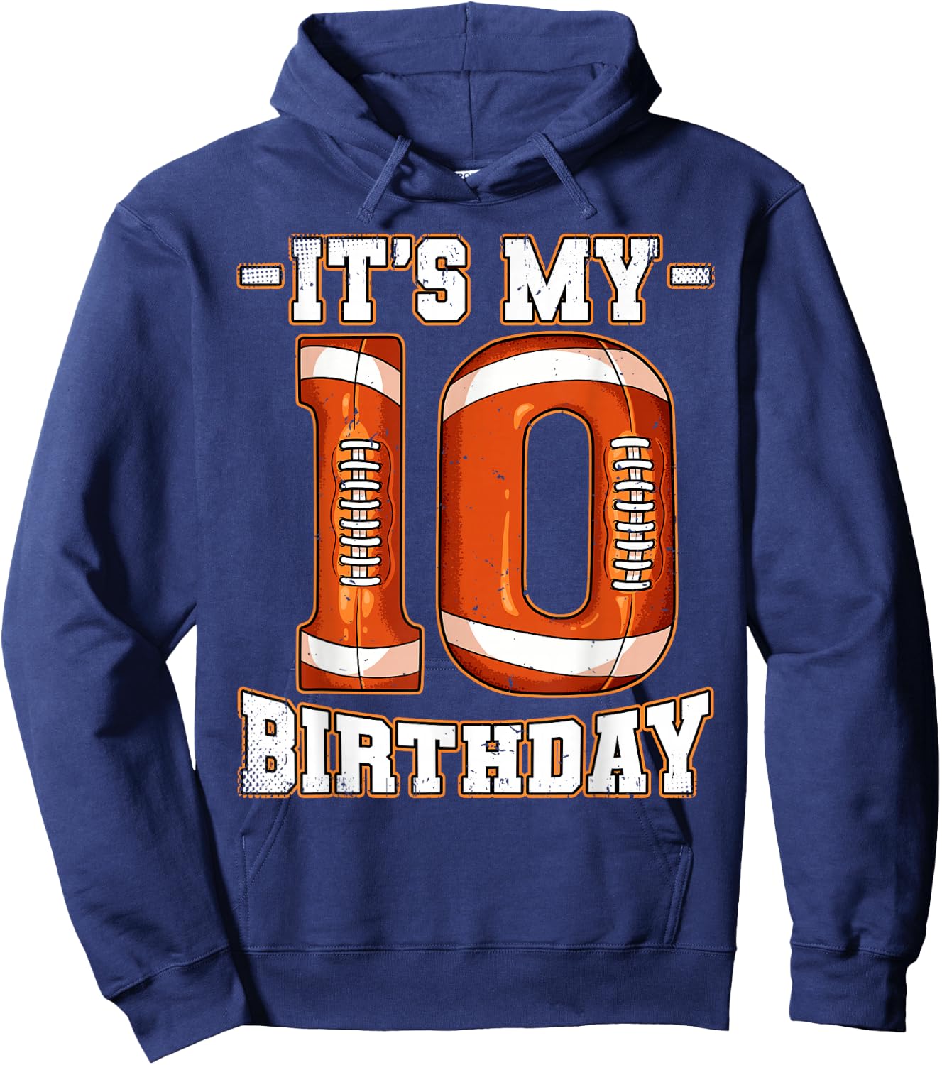10th Birthday Football Hoodie - Hoodie | Navy