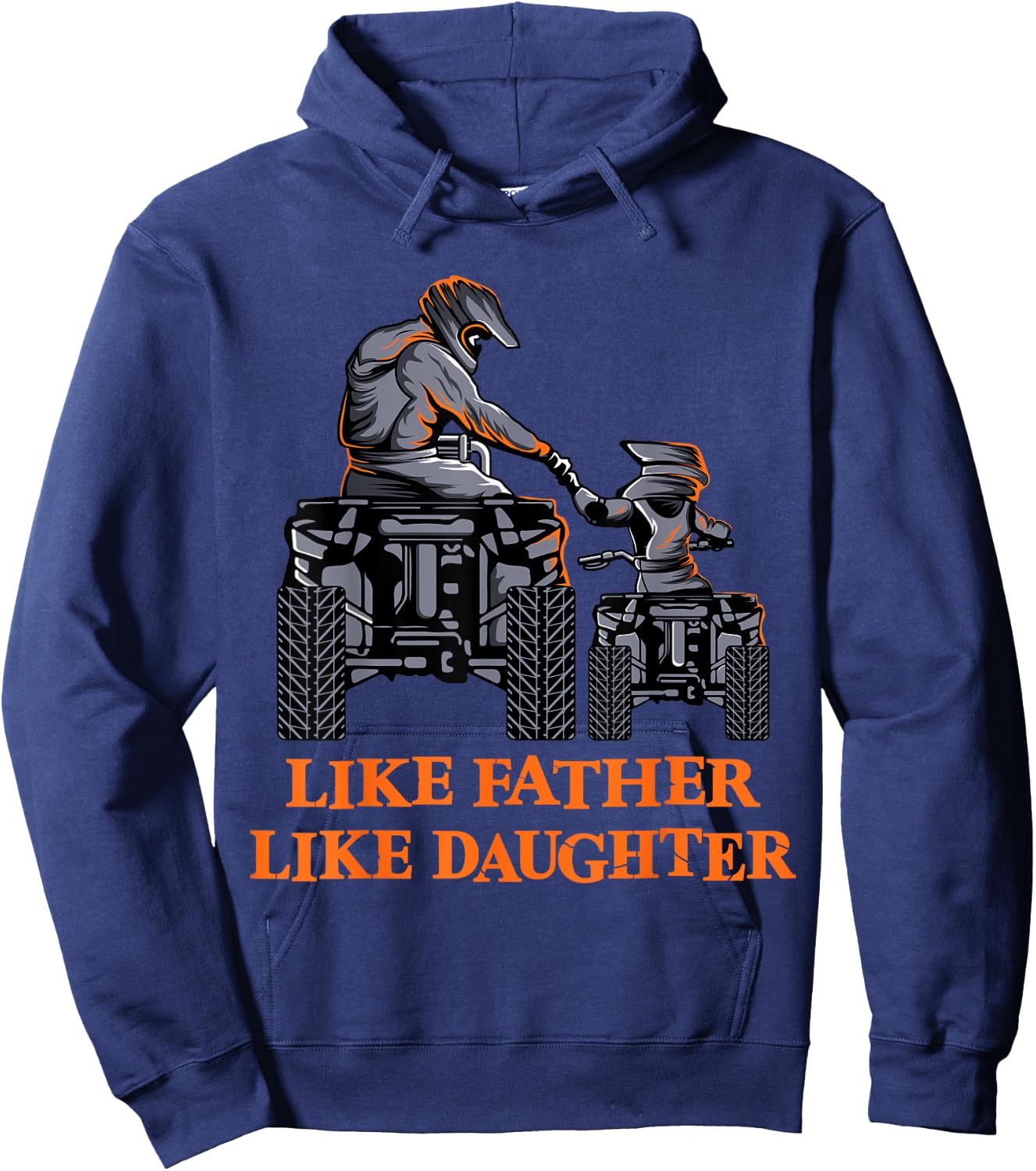 Quad Bike - Like Father Like Daughter ATV Girl Hoodie - Hoodie | Navy