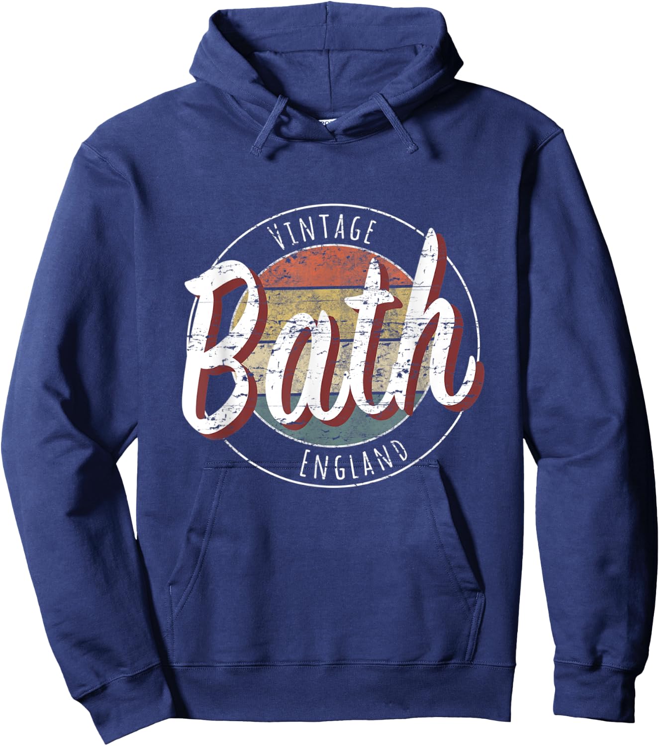 Vintage Bath England Hoodie - Hoodie | Navy