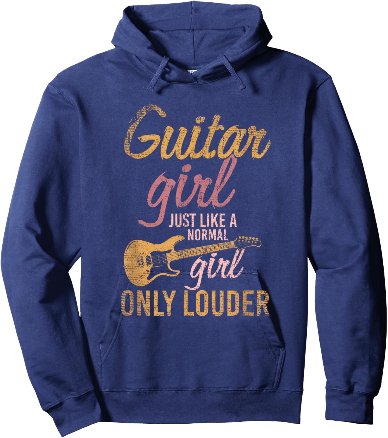 Girl's Gift Guitarist Music Guitar Hoodie - Hoodie | Navy