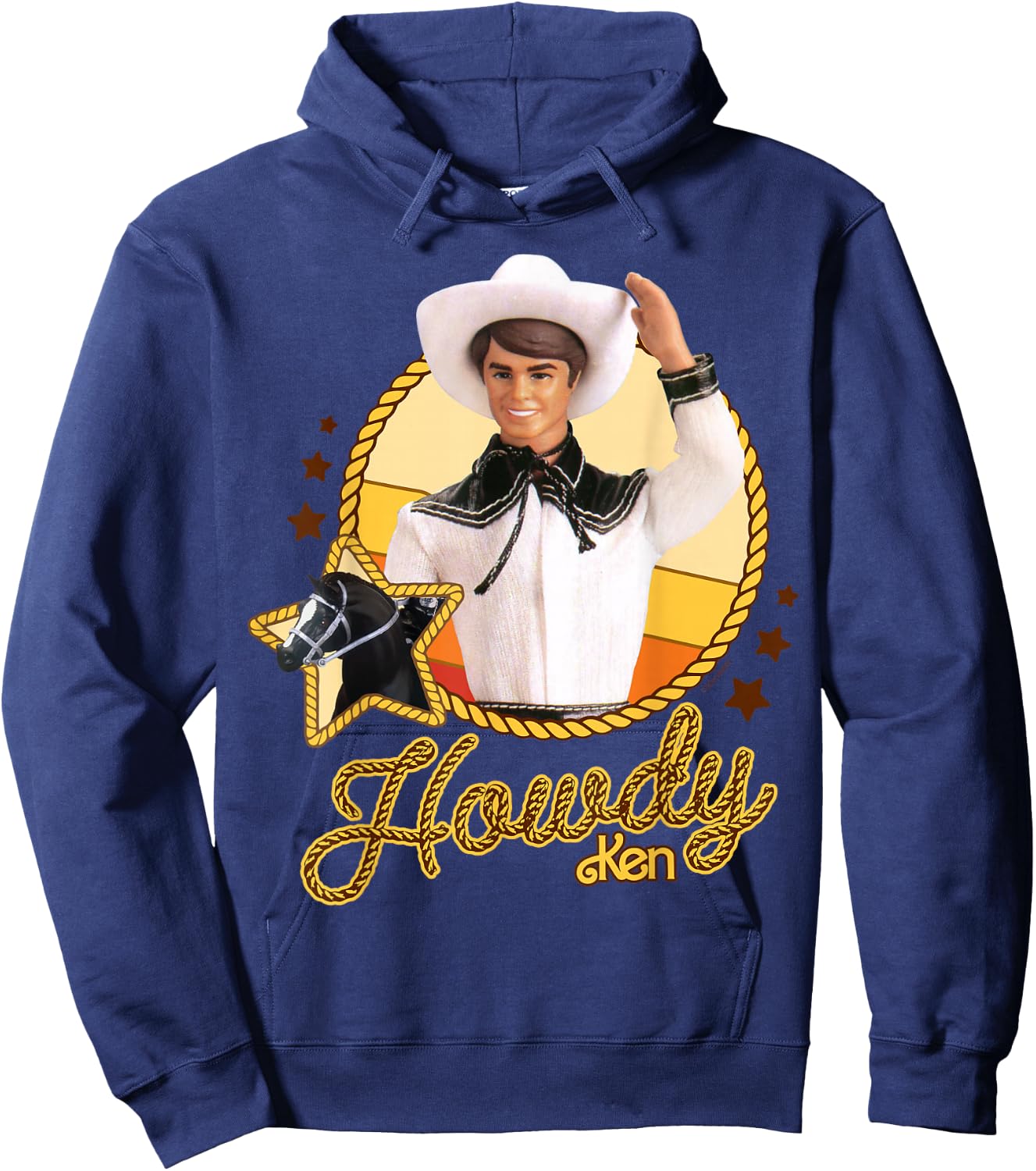 Barbie Howdy Ken Western Cowboy Doll with Horse Hoodie - Hoodie | Navy