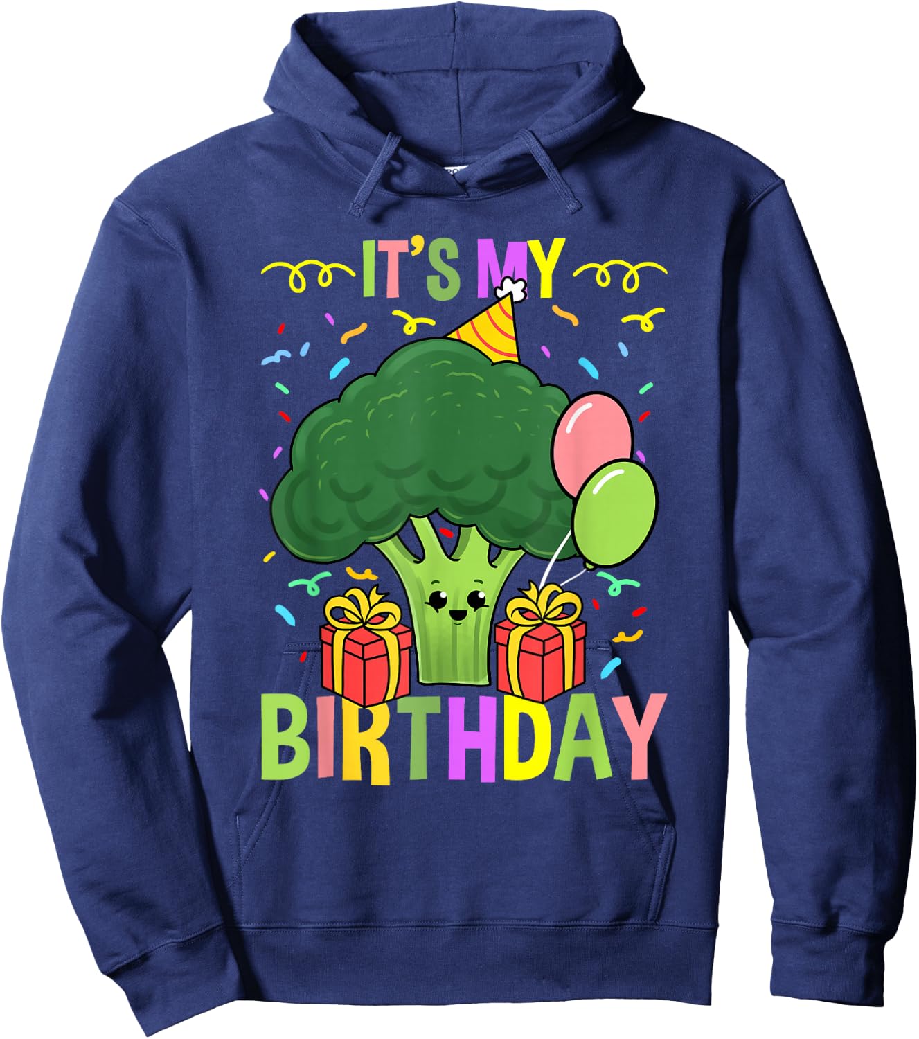 Its My Birthday Broccoli Hoodie - Hoodie | Navy