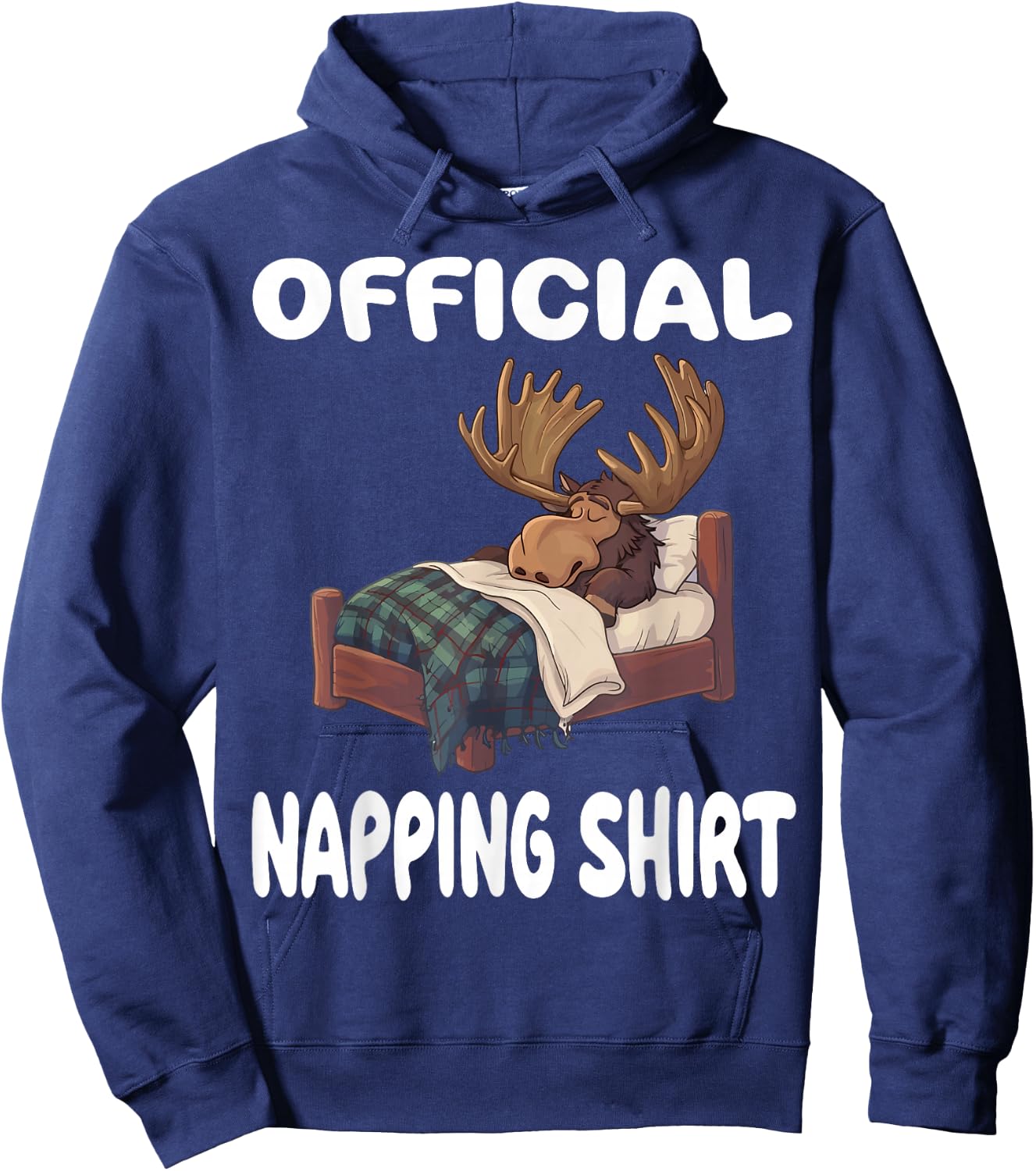 Moose Official Napping Shirt Pajamas Nightgown Hoodie - Hoodie | Navy
