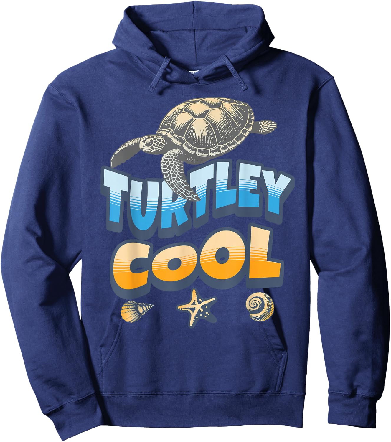 Turtle Walking Design Turtley Cool Hoodie - Hoodie | Navy
