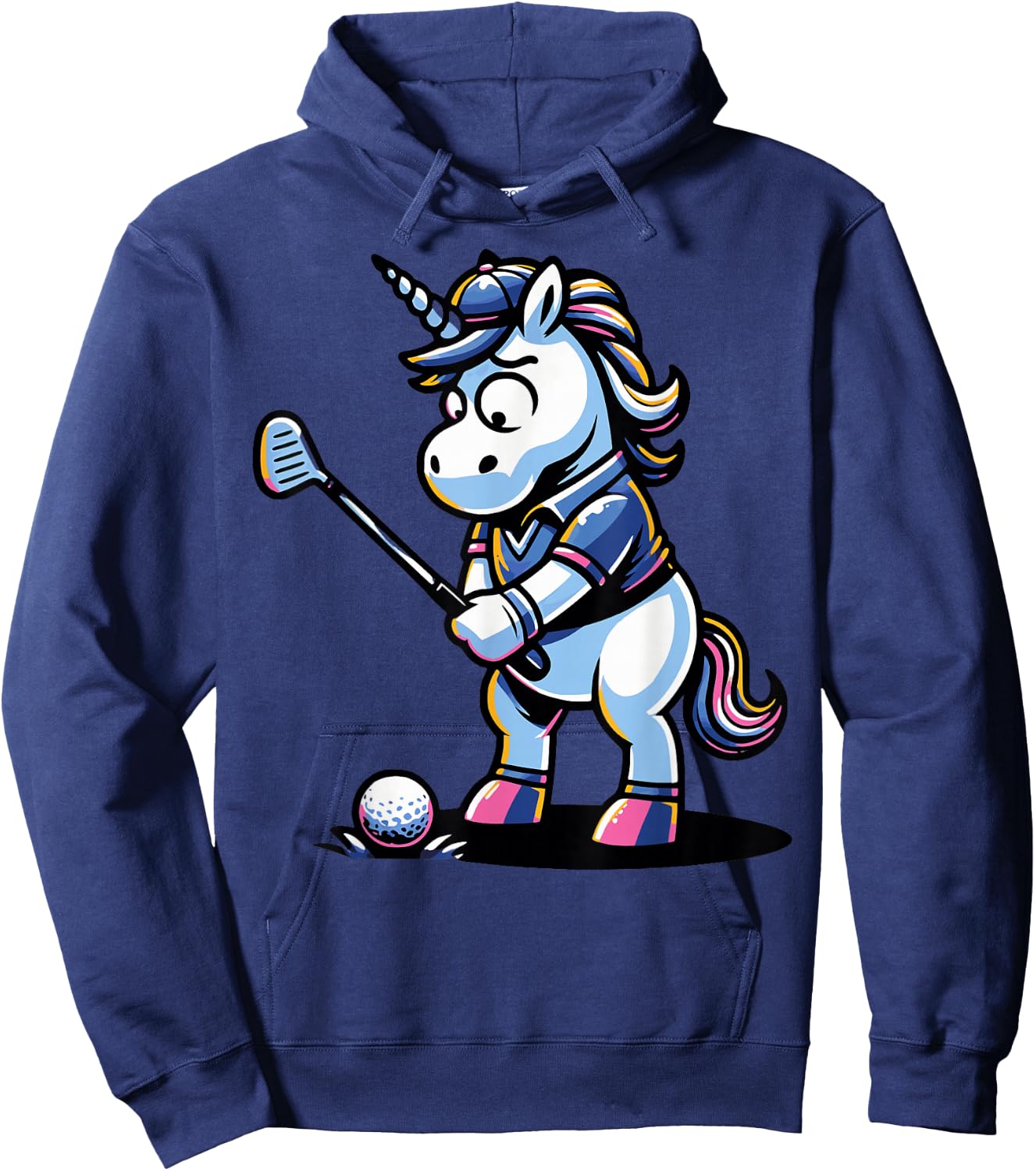 Golfer Unicorn Golfing Unicorns Unicorn Golf Hoodie - Hoodie | Navy