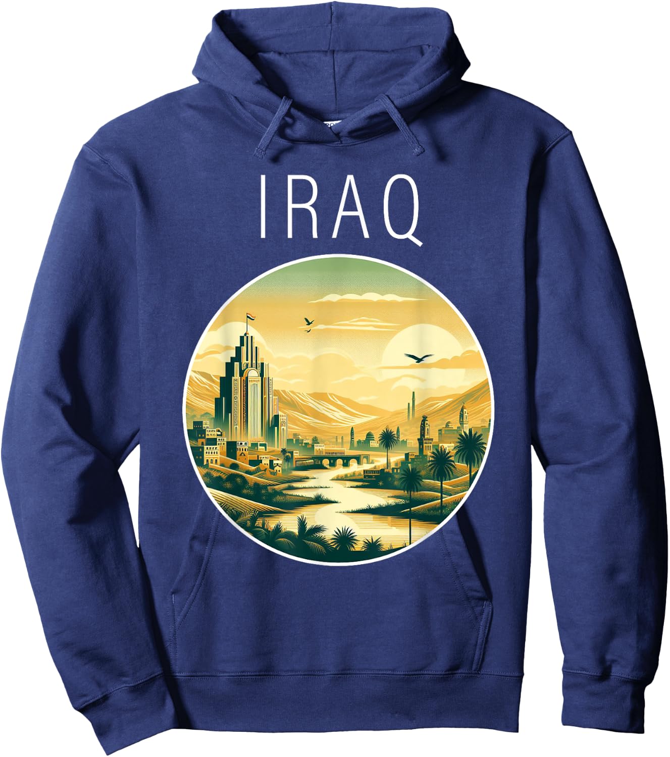 Iraq scenery Art Deco Hoodie - Hoodie | Navy