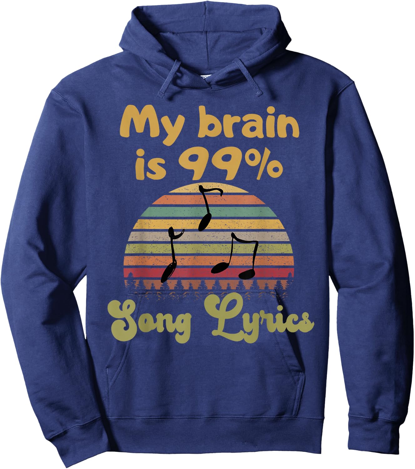 My Brain Is 99% Song Lyrics Hoodie - Hoodie | Navy