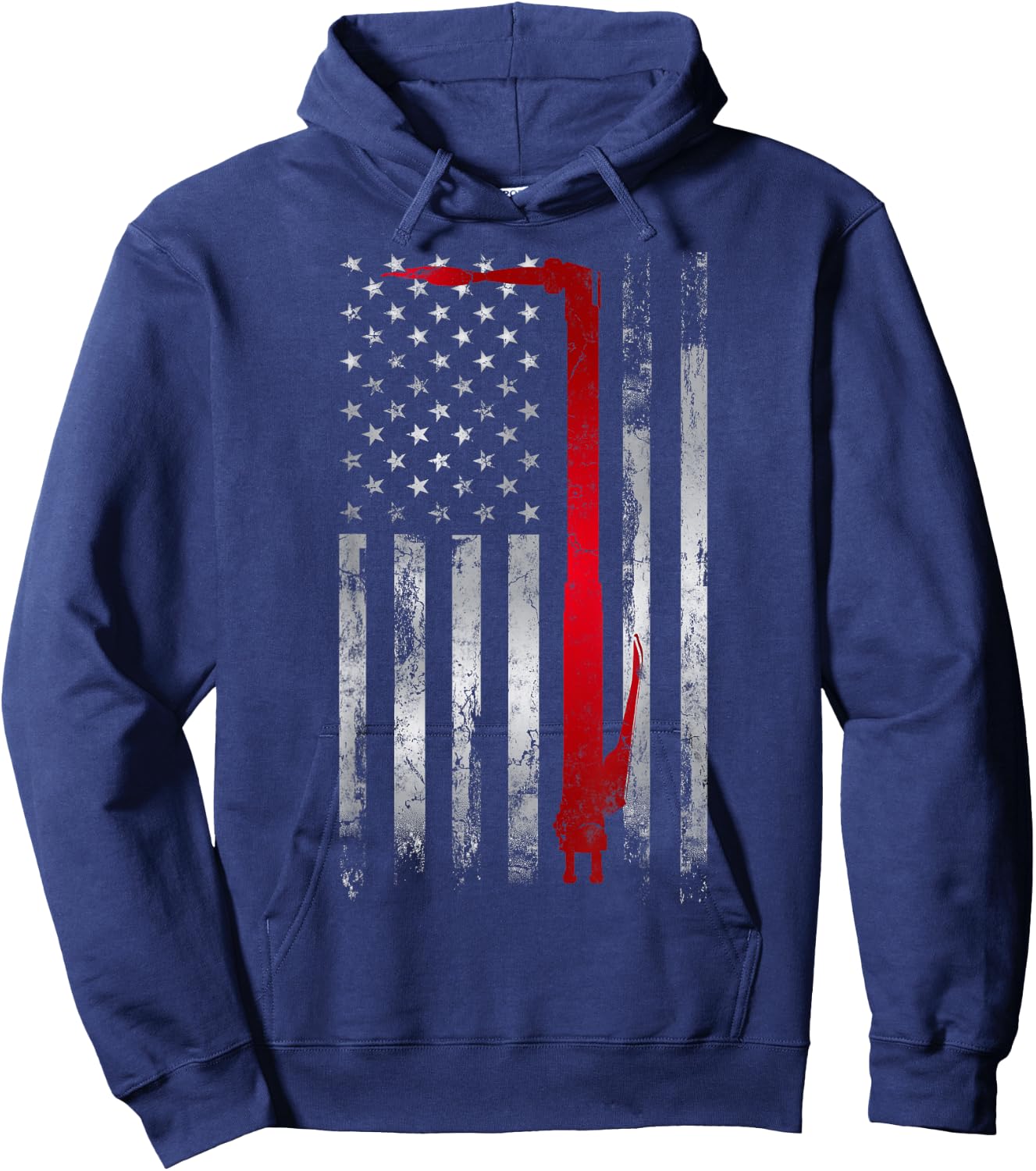 Welder Patriotic USA American Flag Welding Hoodie - Hoodie | Navy