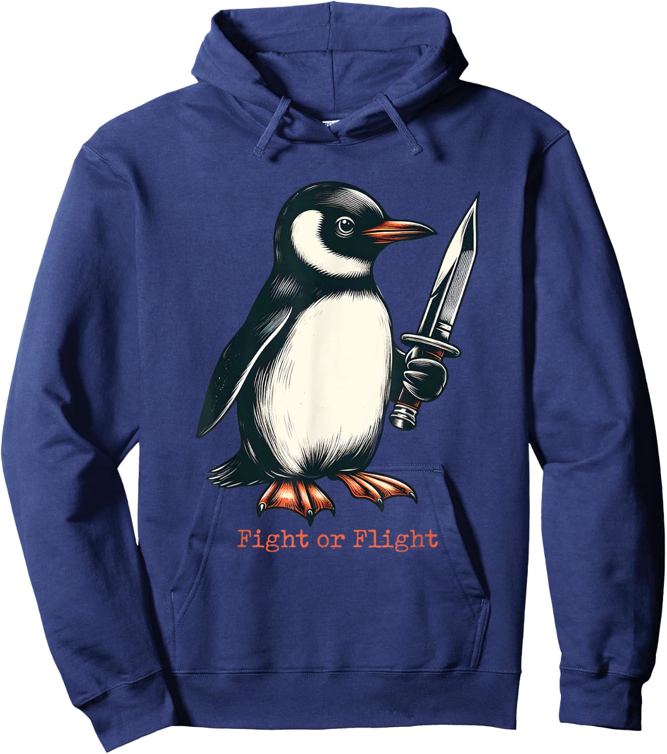 Fight or Flight Penguin Hoodie - Hoodie | Navy