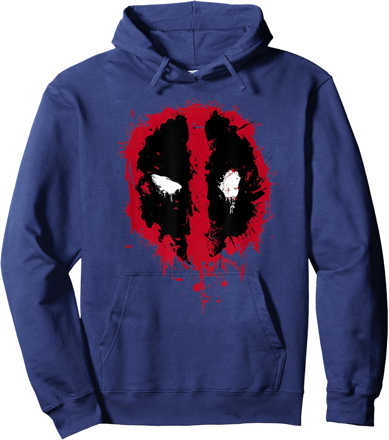 Marvel Deadpool Simple Paint Splatter Logo Hoodie - Hoodie | Navy