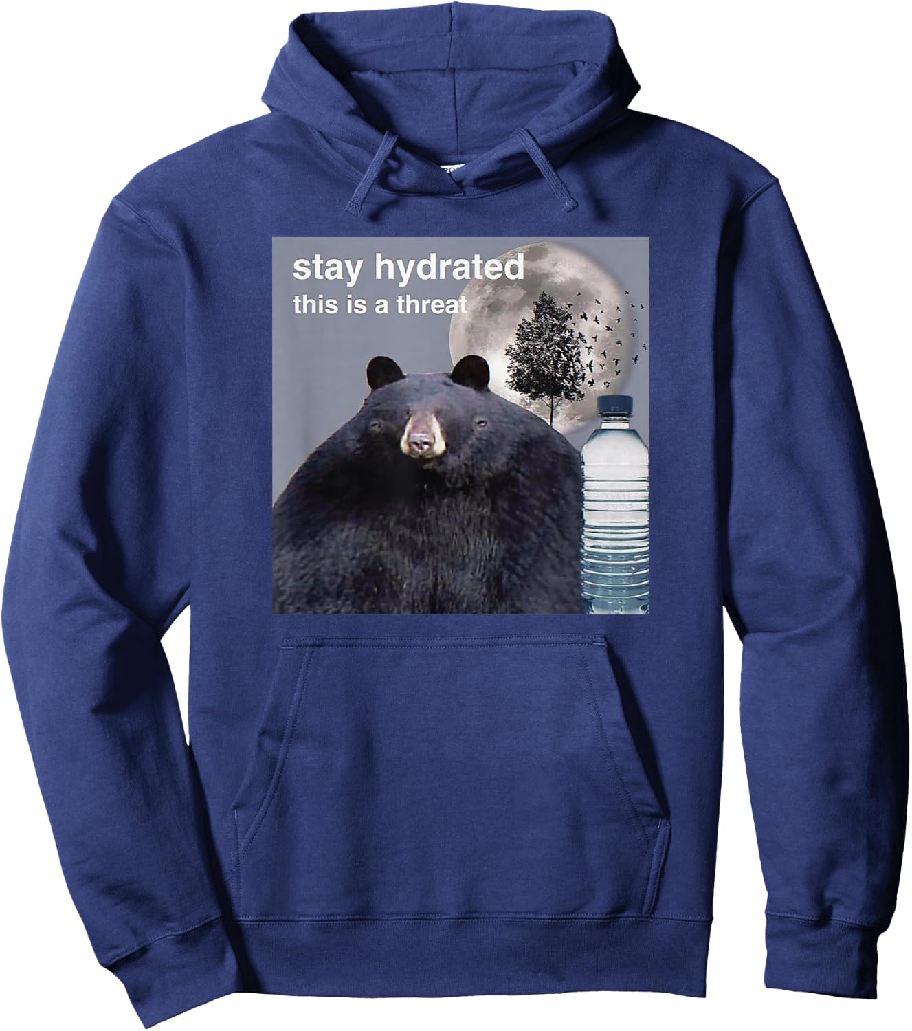 Stay Hydrated This Is A Threat Meme Hoodie - Hoodie | Navy