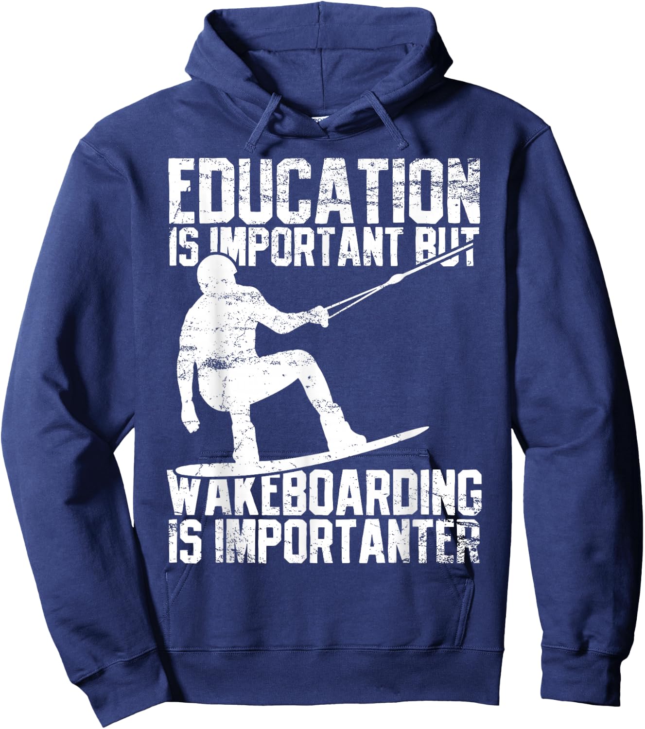 Wakeboarding Wakeboarder Wakeboard Vintage Hoodie - Hoodie | Navy