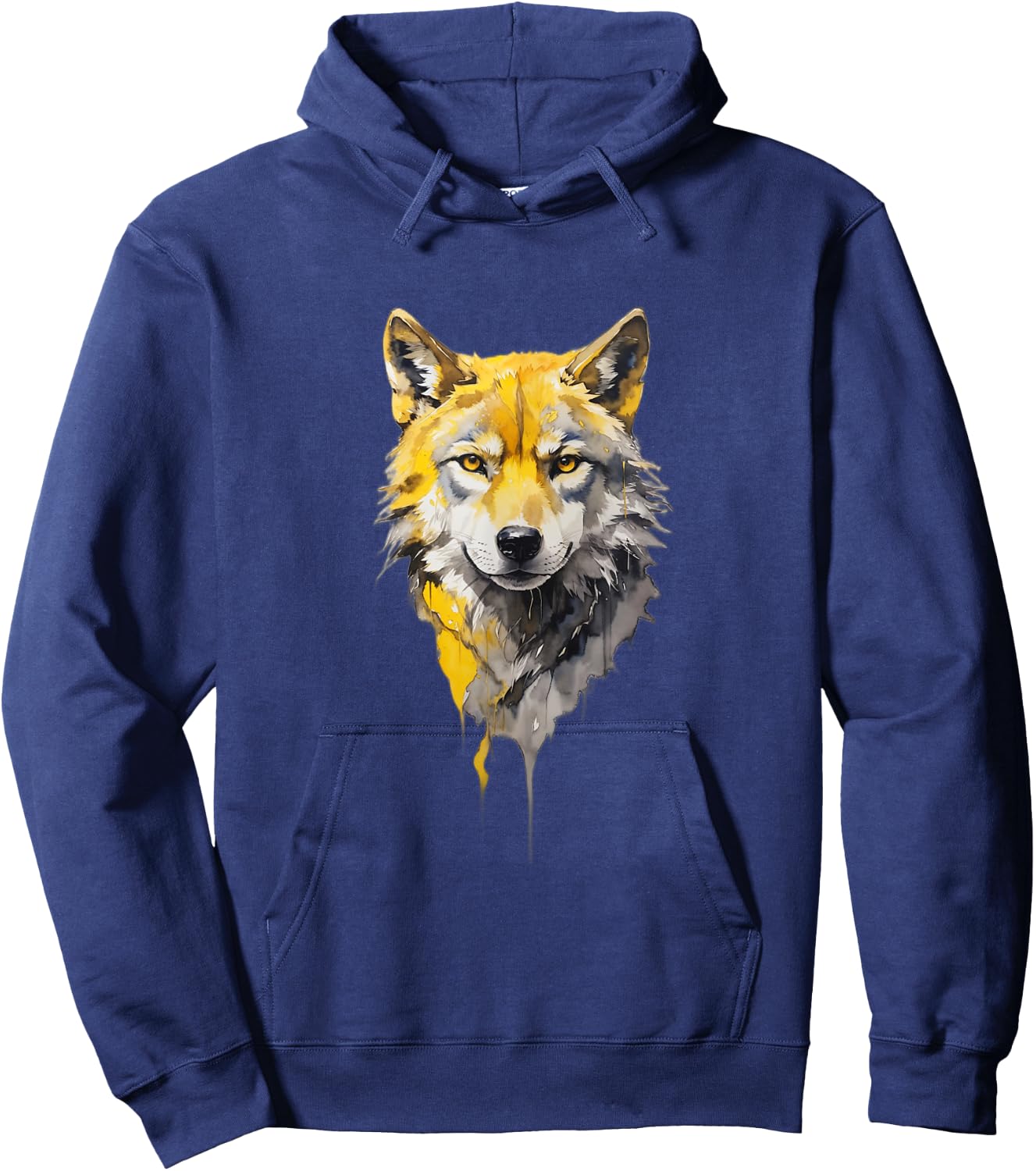 Wolf Lover Wolf Portrait Hoodie - Hoodie | Navy