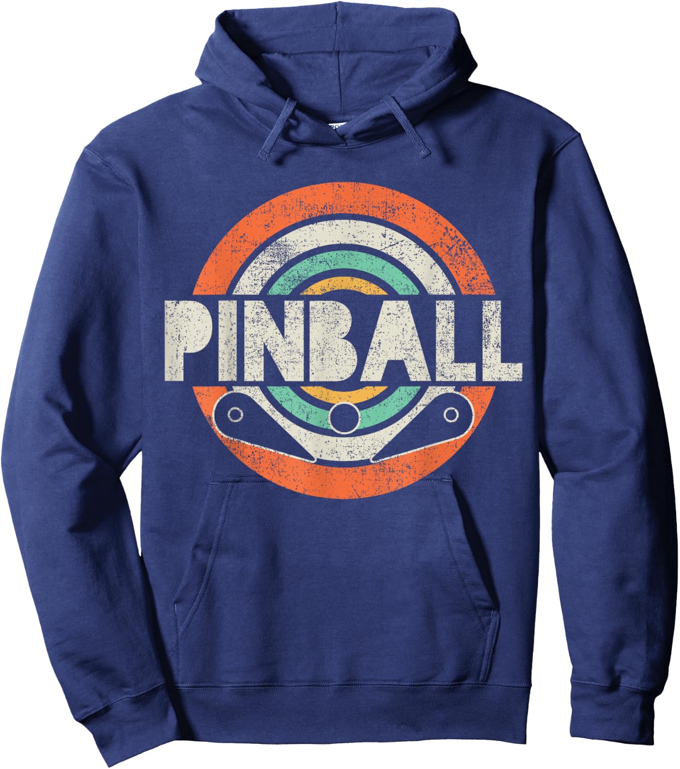 Pinball Game Vintage Black , -Kids, Small Hoodie - Hoodie | Navy