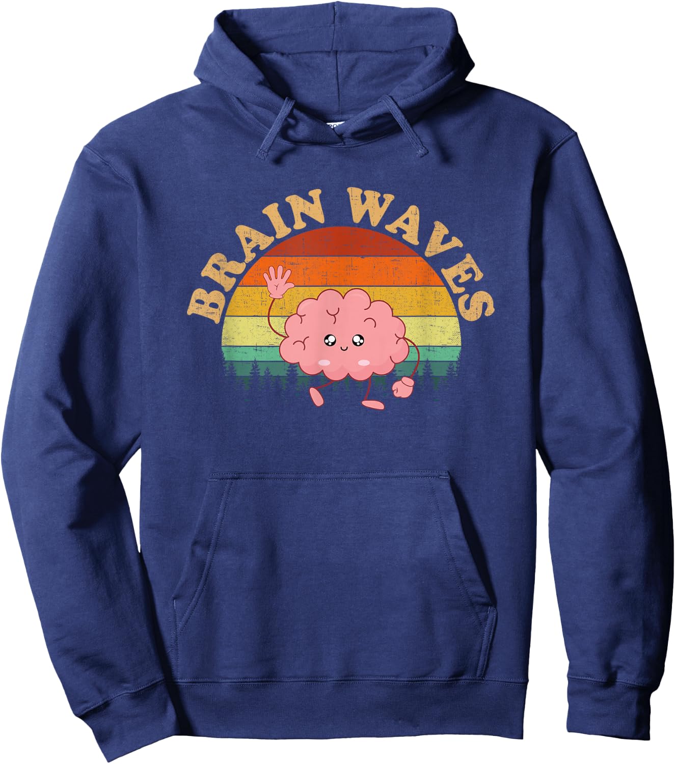 Brain Waves, Neurology Brain Neuroscience Hoodie - Hoodie | Navy