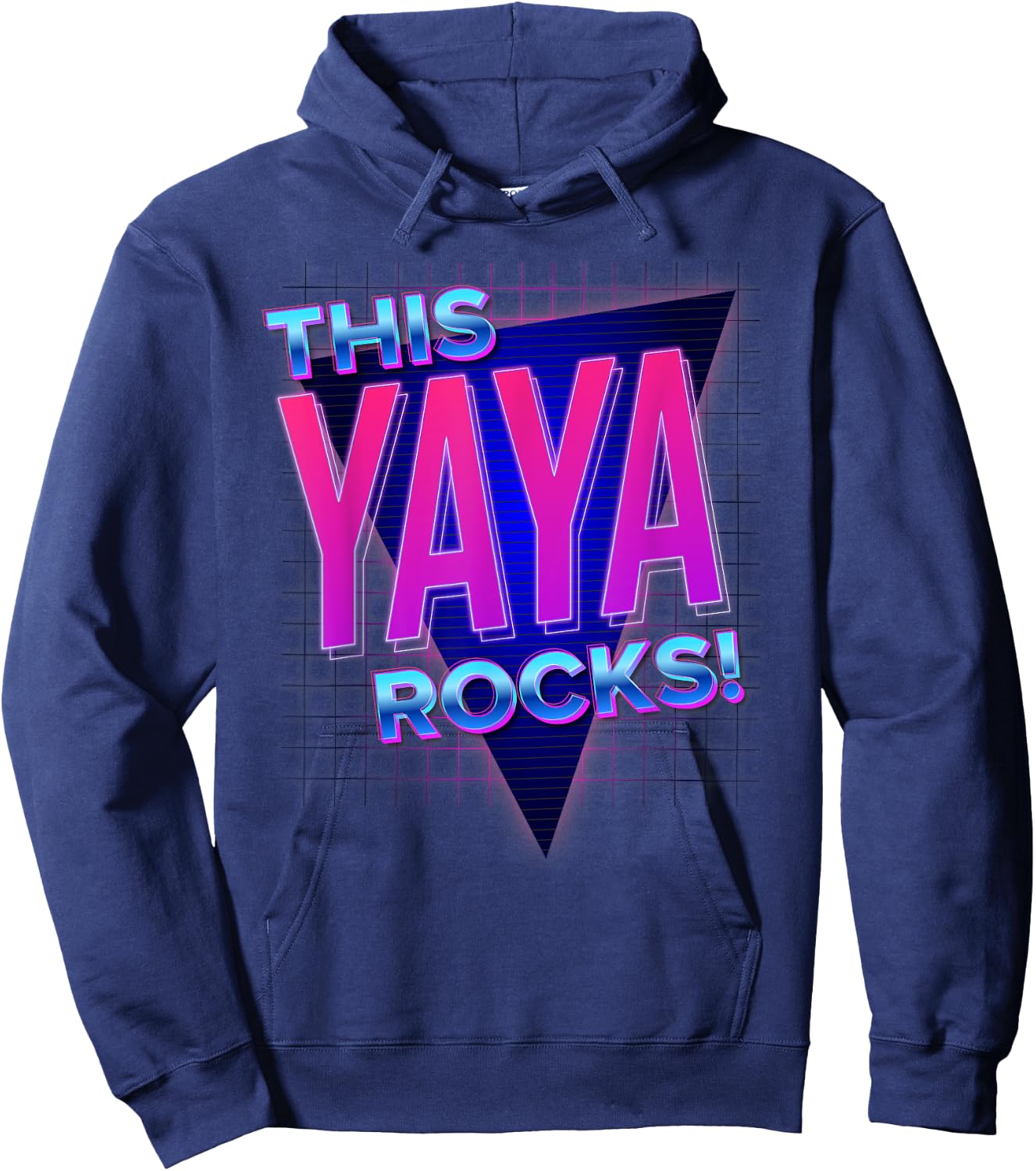This Yaya Rocks - Rock'n Grandma Hoodie - Hoodie | Navy
