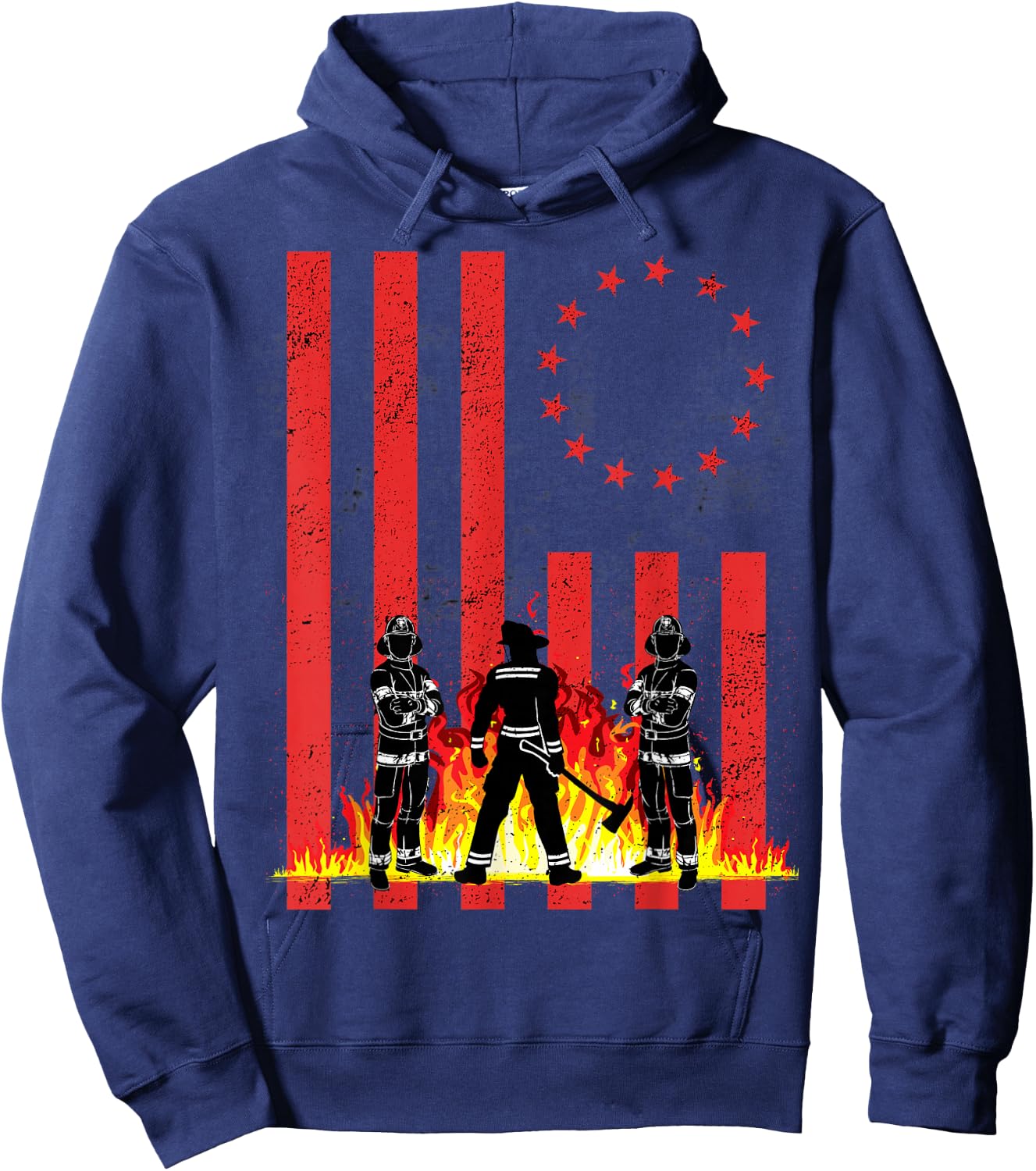 Rush tunnel to tower - Red Betsy Ross Flag Gift Hoodie - Hoodie | Navy