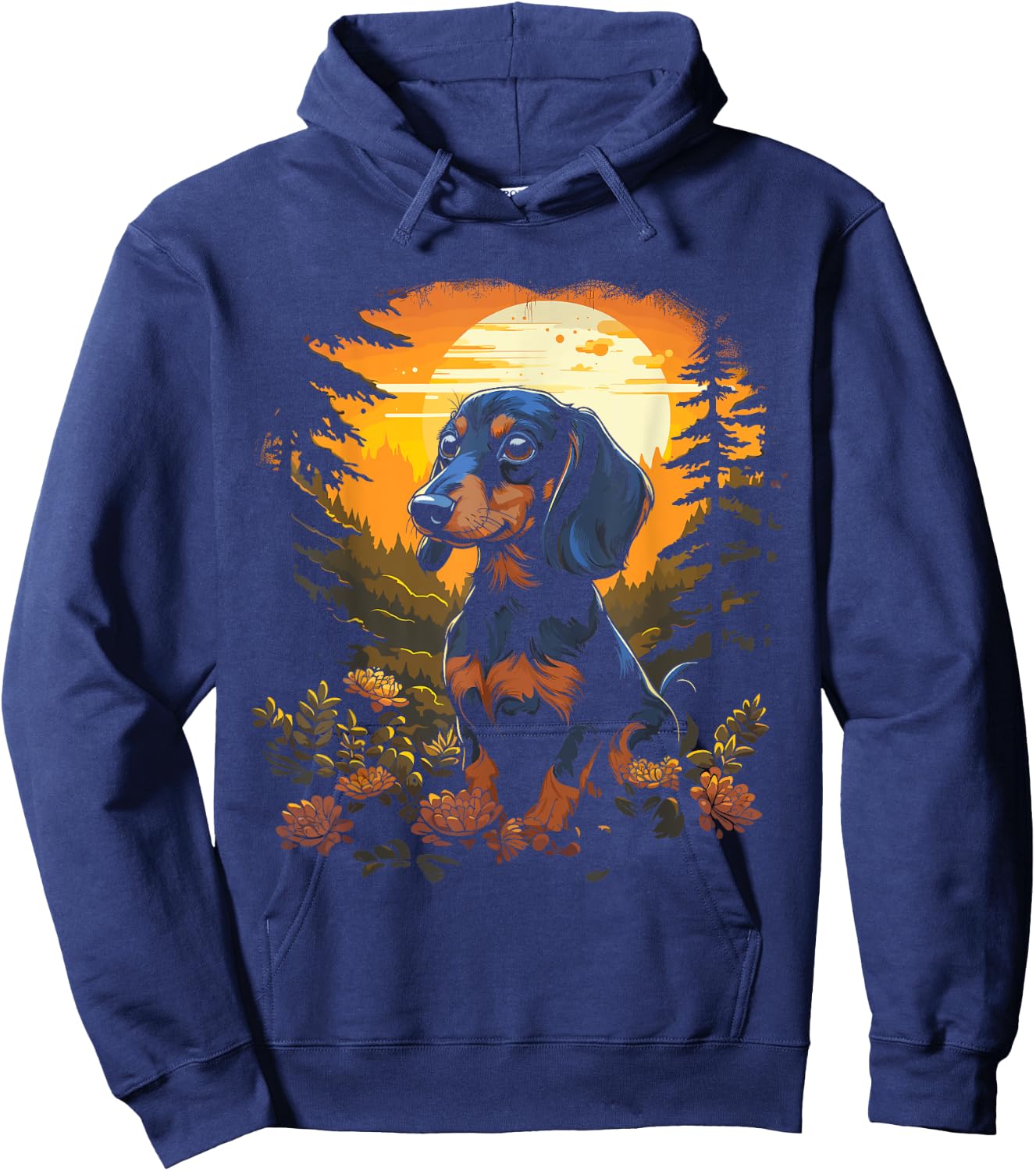 Dachshund in the Forest for Nature Enthusiasts Hoodie - Hoodie | Navy