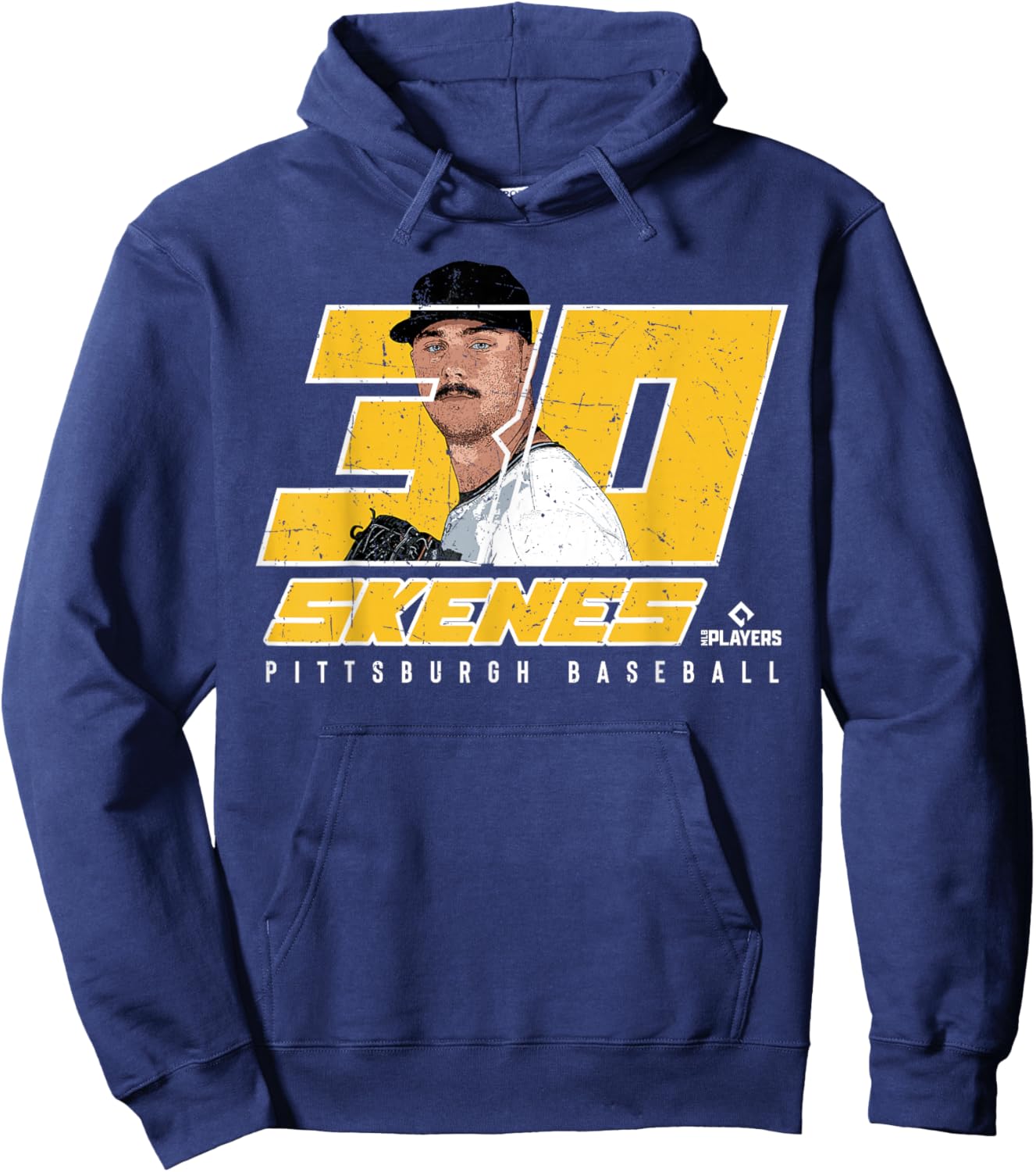 Silhouette Paul Skenes Pittsburgh MLBPA Hoodie - Hoodie | Navy