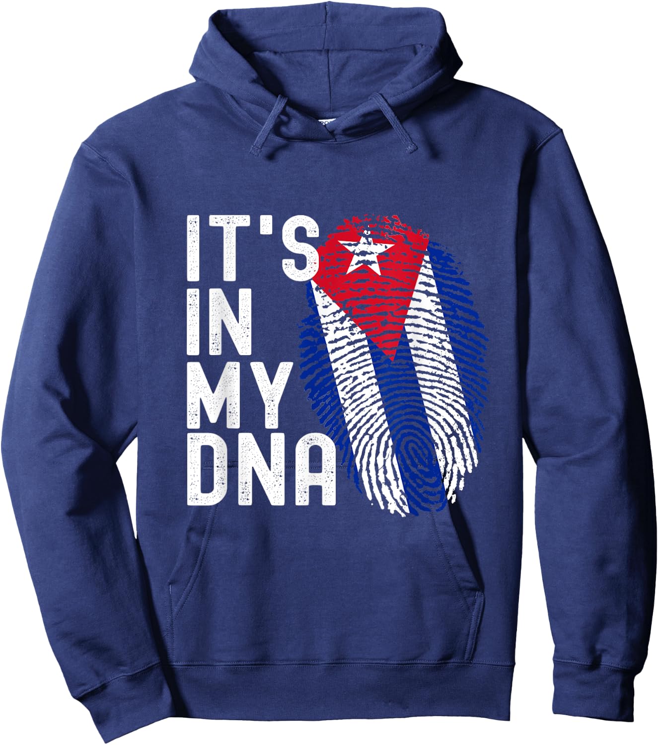 It's In My DNA Cuba Flag Cuban Hoodie - Hoodie | Navy