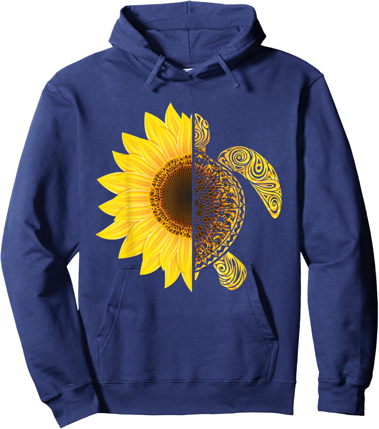 Sunflower Turtle, Save Turtles Hoodie - Hoodie | Navy