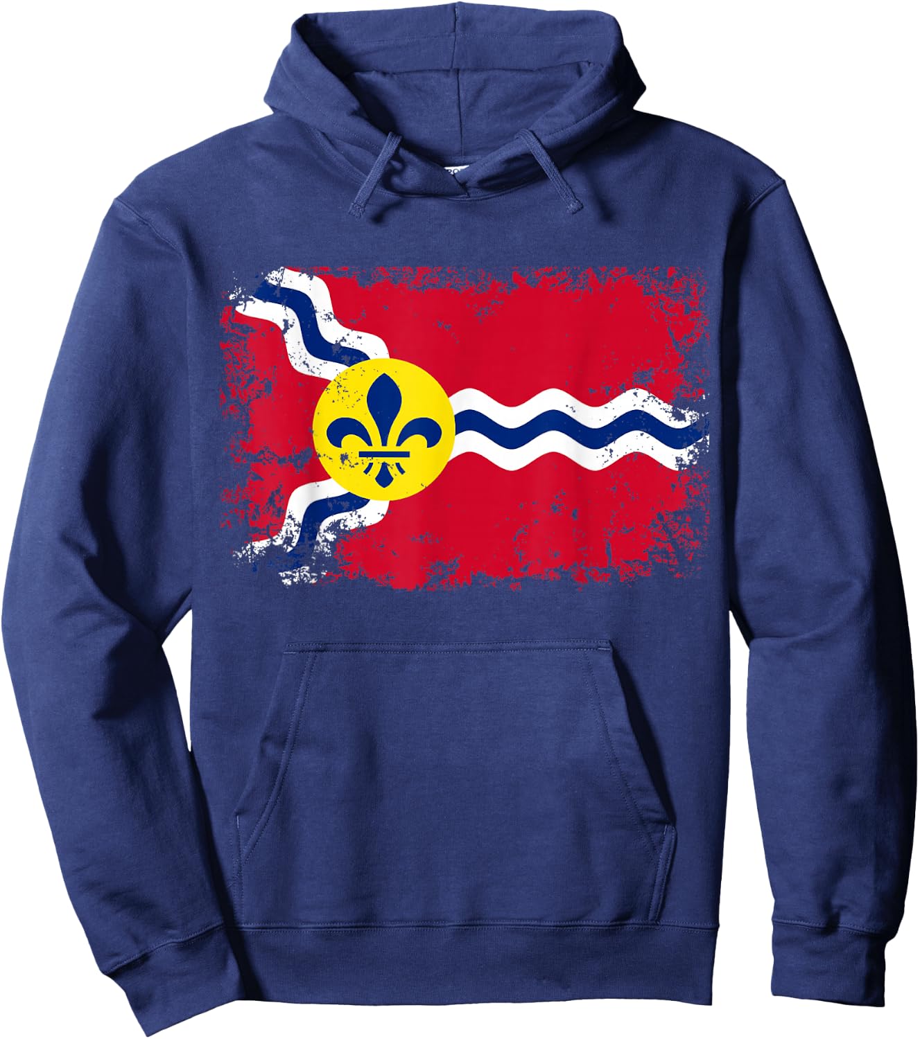 St. Louis STL Flag Hoodie - Hoodie | Navy