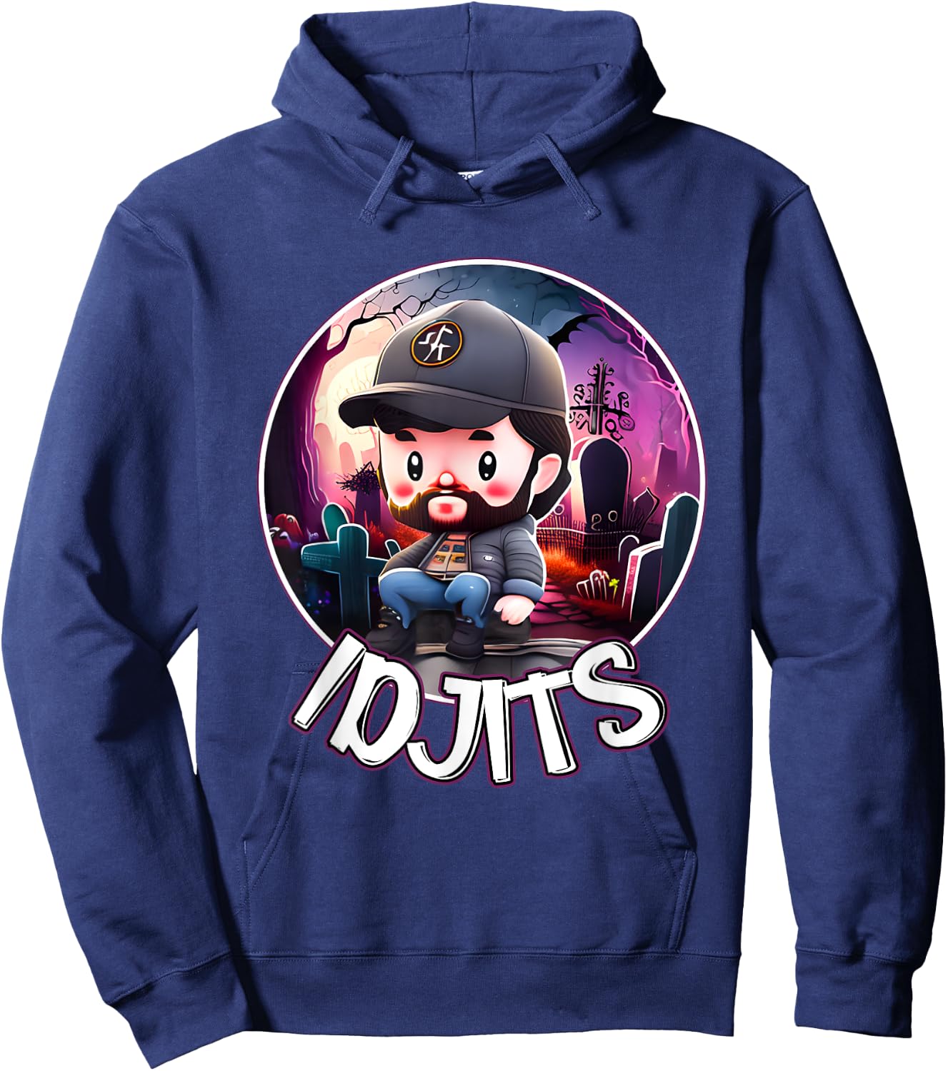 Idjits Cute Funny Bobby SPN Reference Hoodie - Hoodie | Navy
