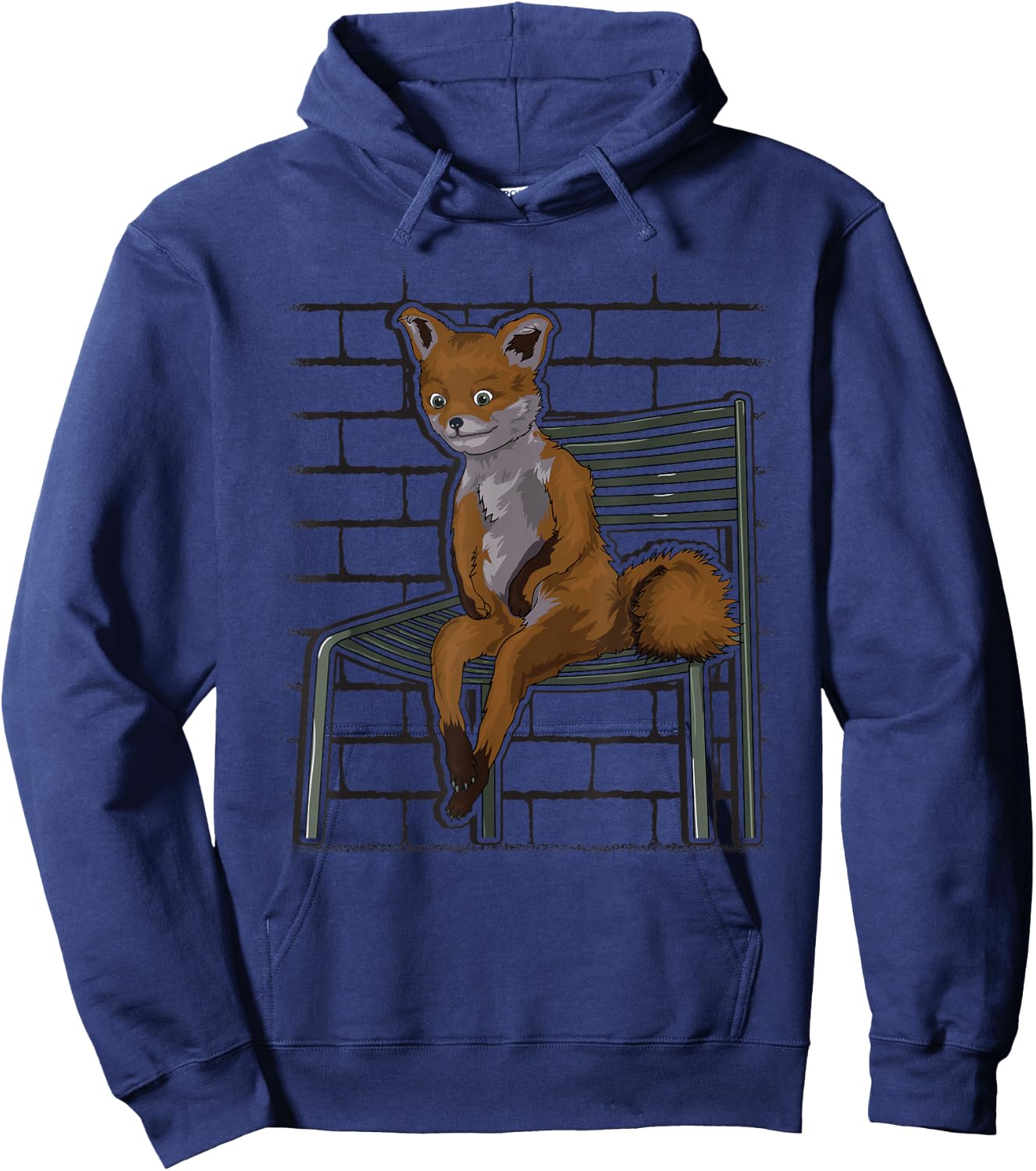 Awkward Sitting Fox Dank Meme Hoodie - Hoodie | Navy