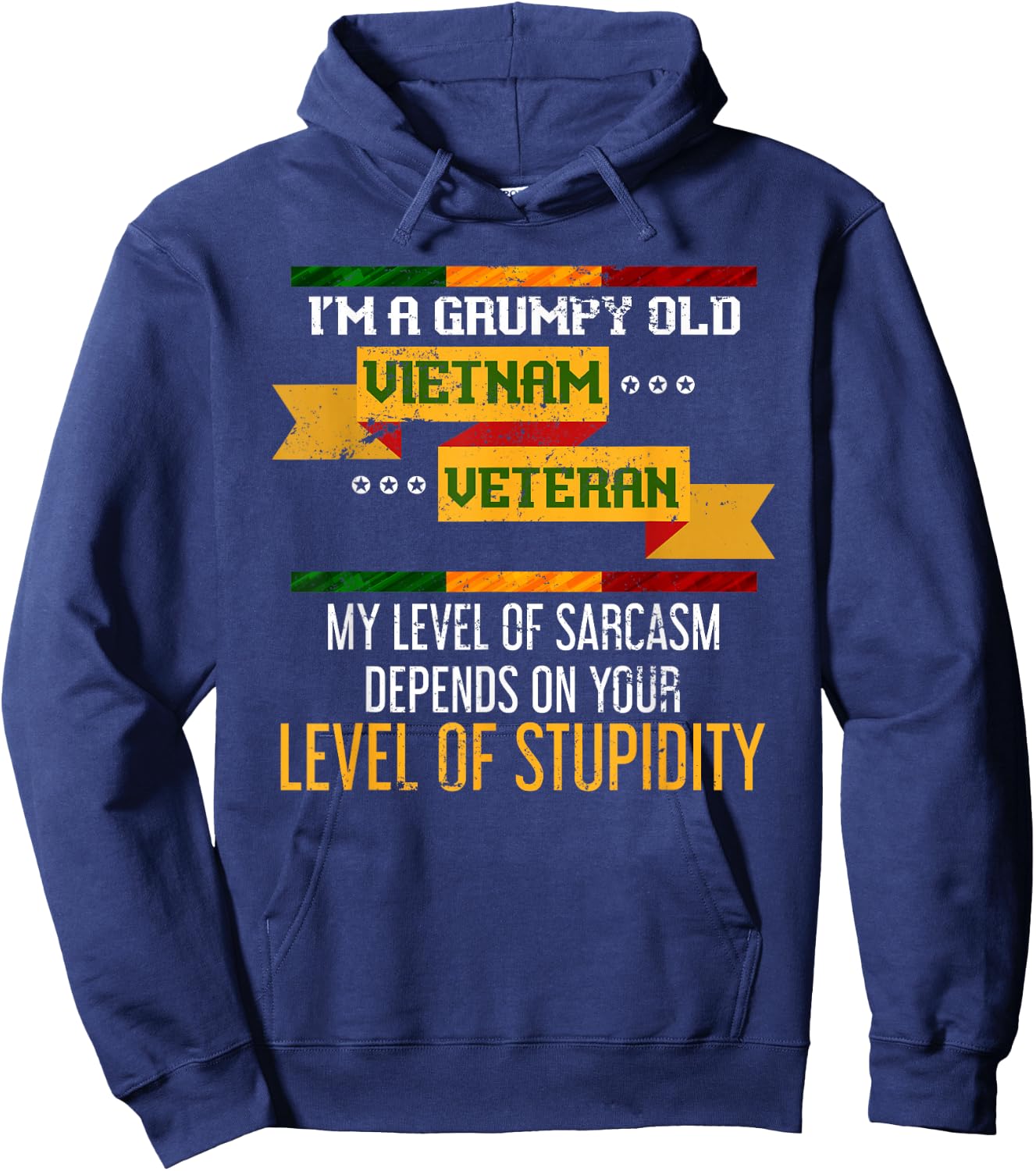 Funny Im A Grumpy Old Vietnam Veteran Hoodie - Hoodie | Navy
