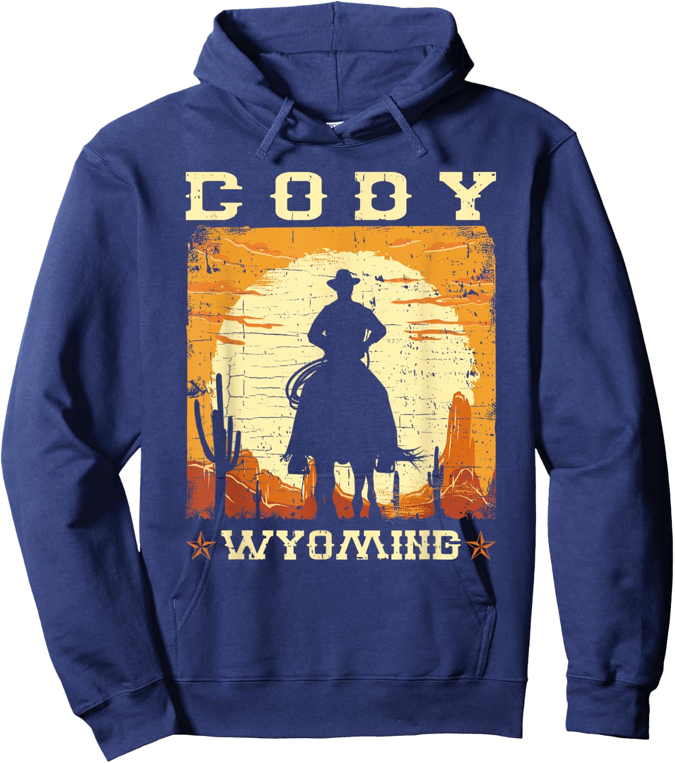 Cody Wyoming WY Western Country Cowboy Hoodie - Hoodie | Navy
