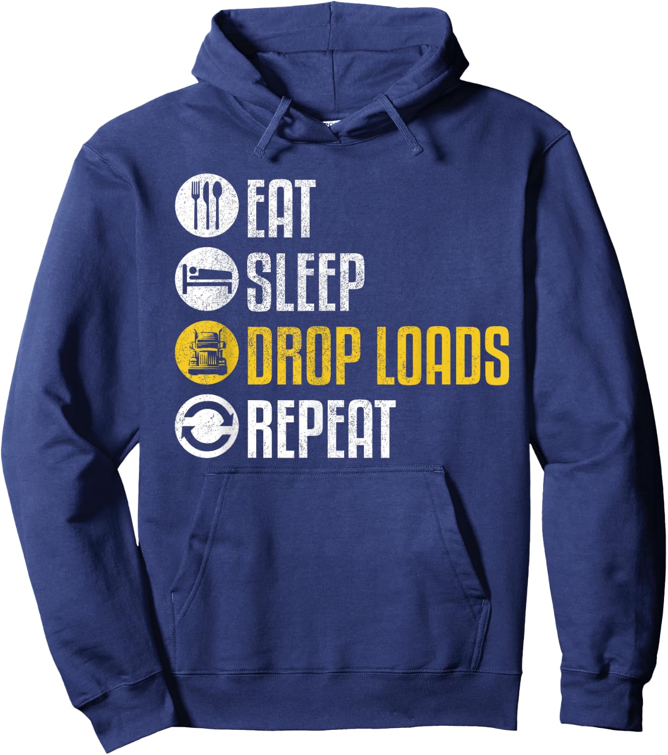 Funny Truck Driver Joke Saying Trucker Gift Hoodie - Hoodie | Navy
