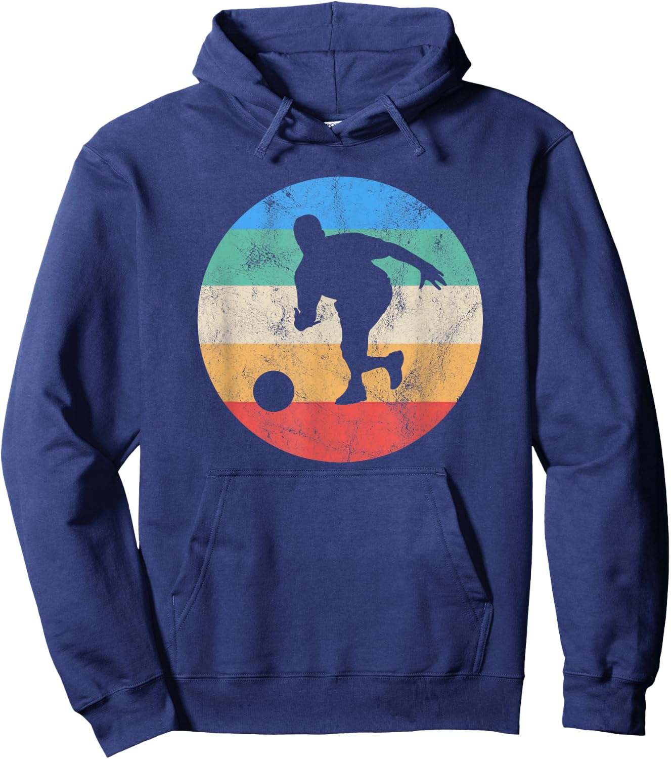Retro Vintage Distressed Bowling Gift Or Boys Hoodie - Hoodie | Navy