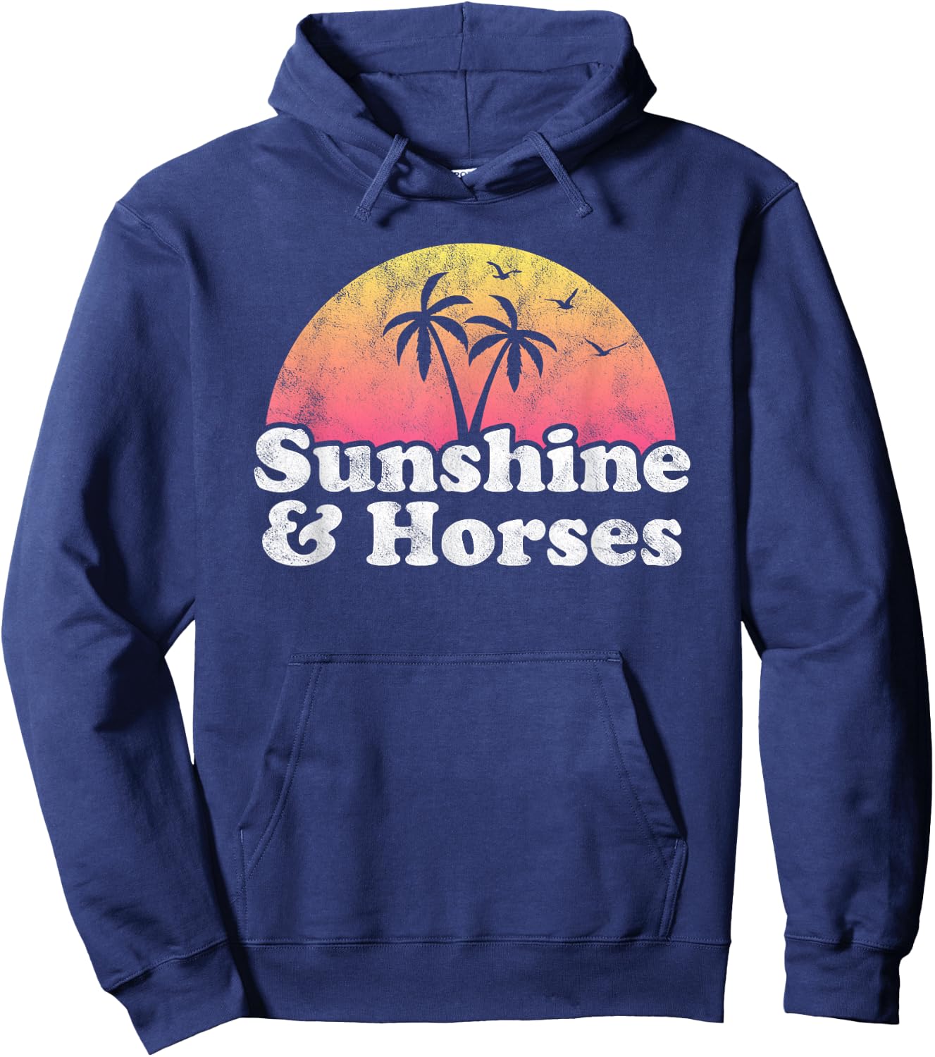 Horse Gift - Sunshine and Horses Hoodie - Hoodie | Navy