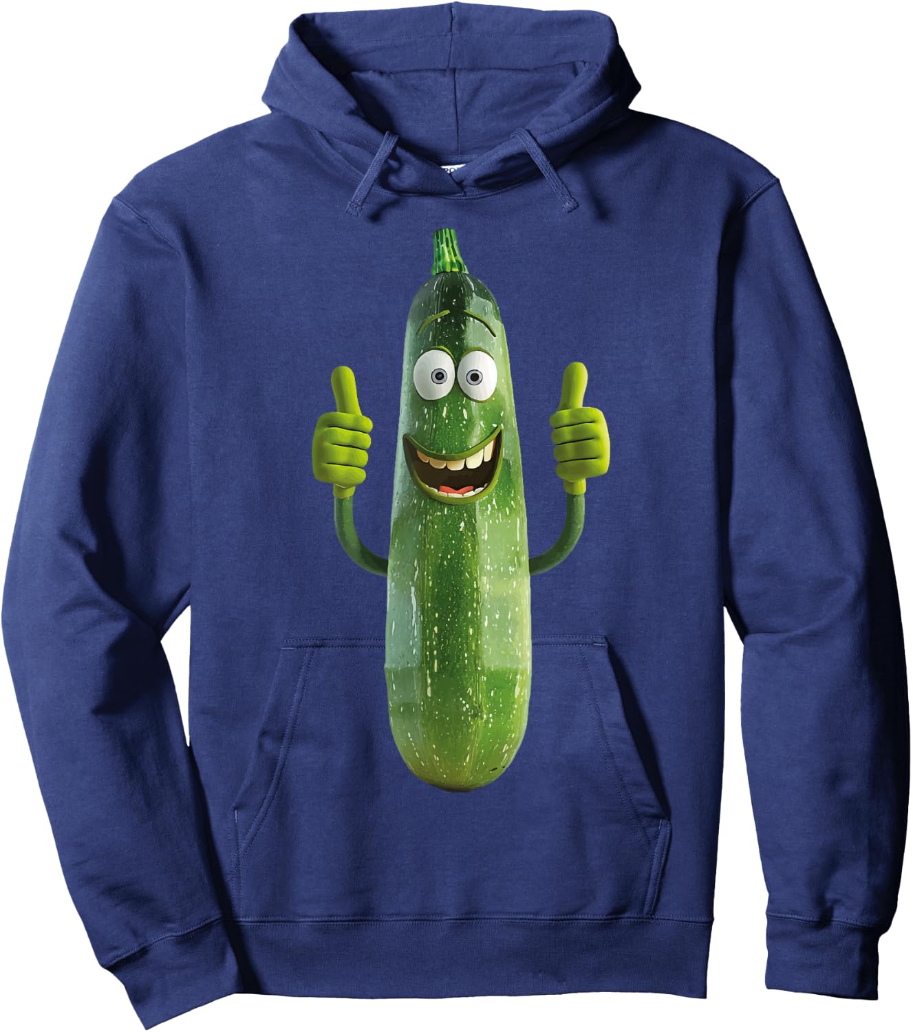 Zucchini Fruit Vegetables Design Zucchini - -Adults, Kids - Black - Cotton 60%, Polyester 40% - Short Sleeve - U-Neck - Small - Classic Fit - Imported Hoodie - Hoodie | Navy
