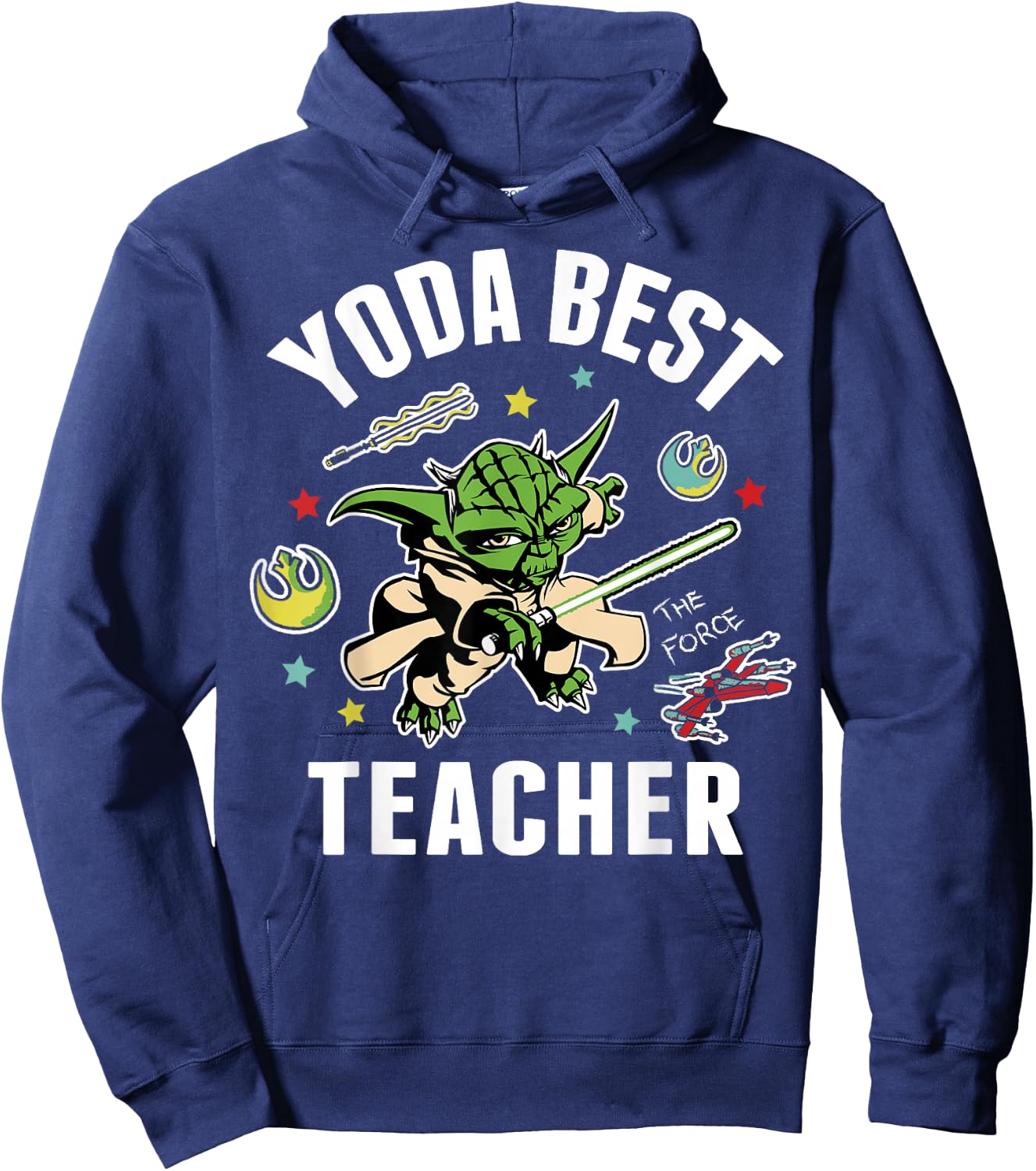 Star Wars Yoda Best Teacher Icons Hoodie - Hoodie | Navy