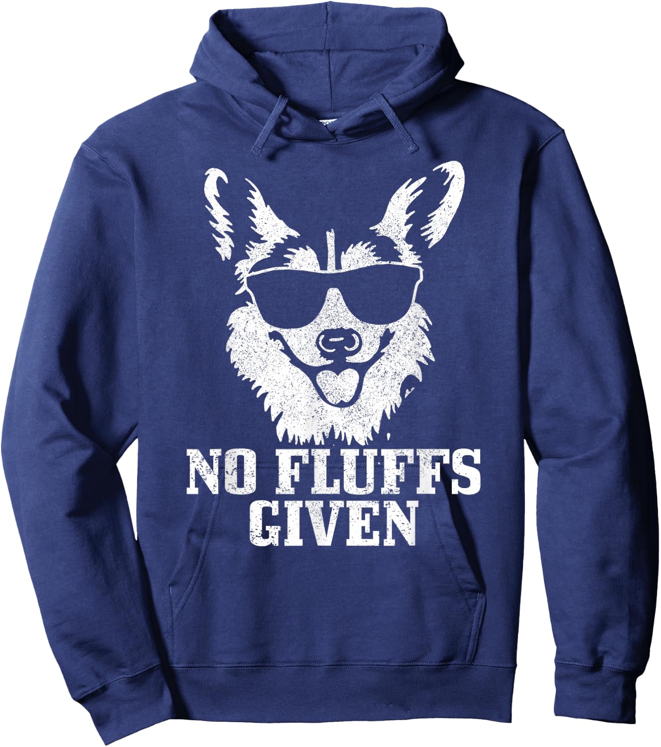 Corgi No Fluffs Given Funny Dog Corgi Hoodie - Hoodie | Navy