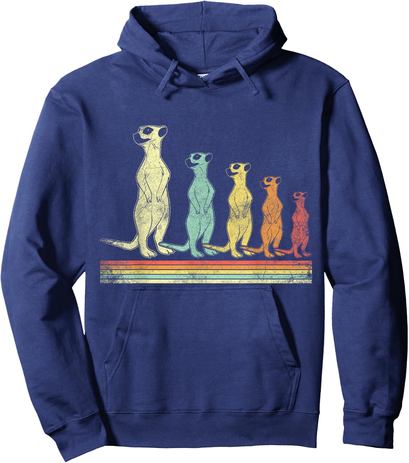 Retro Meerkat Hoodie - Hoodie | Navy