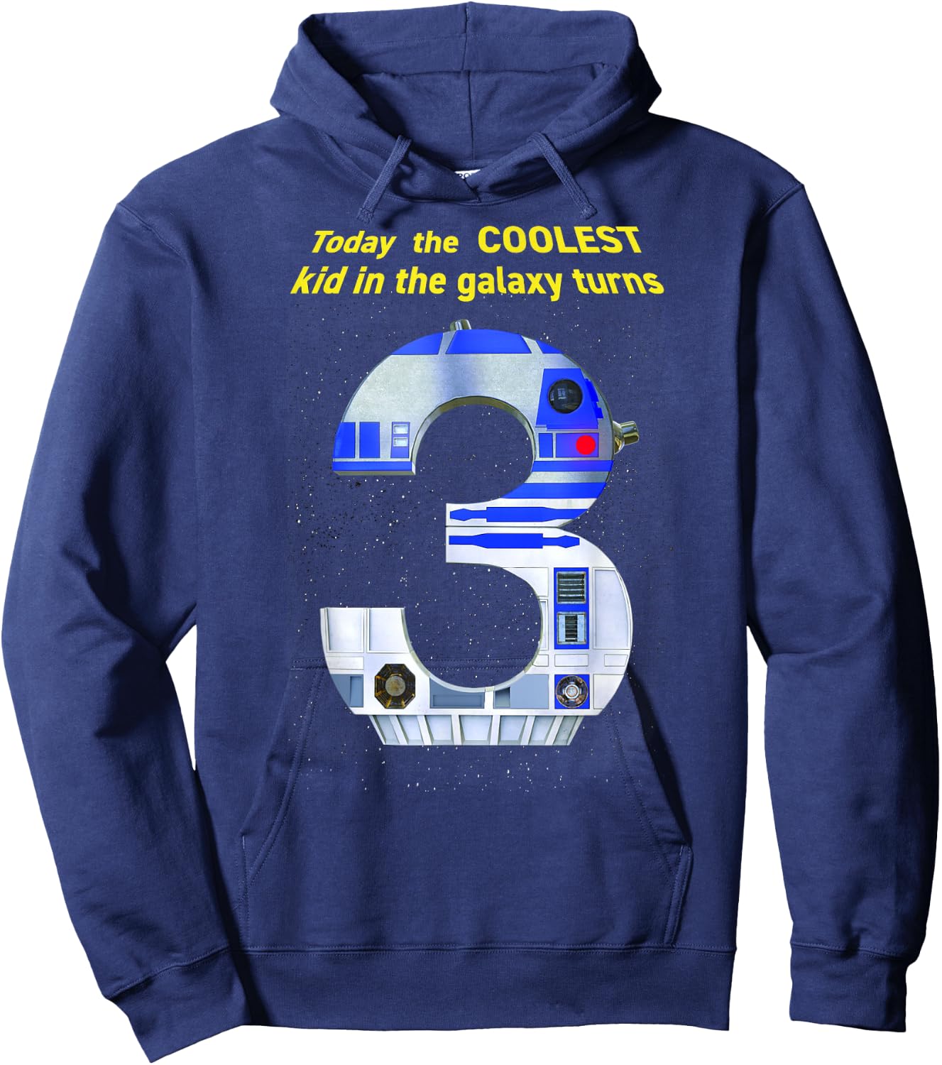 Star Wars R2 Cool Third Birthday Hoodie - Hoodie | Navy