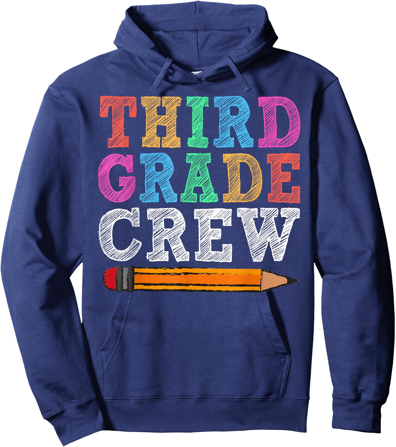 Third Grade Crew 3rd Grade Gift Back To School Hoodie - Hoodie | Navy