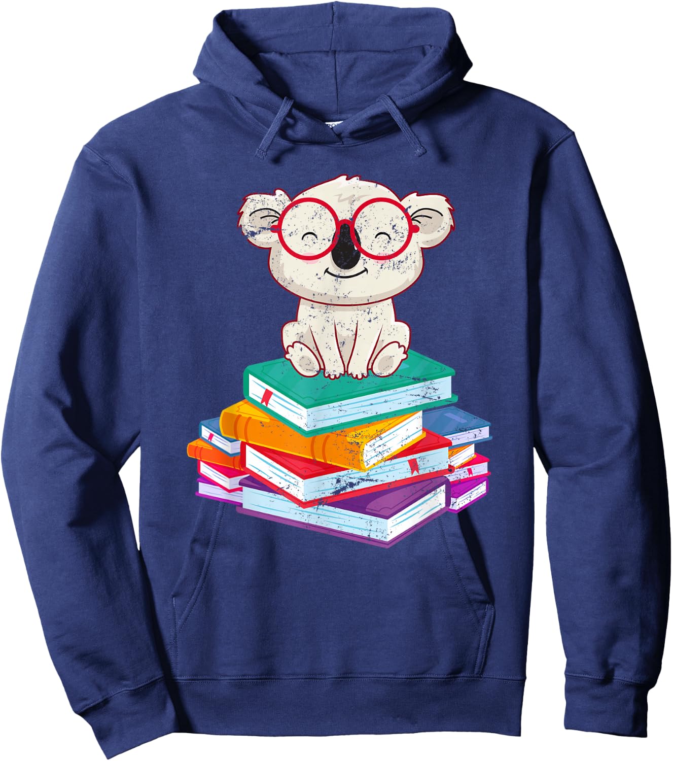 Koala Bear Librarian Reading Books Koala Hoodie - Hoodie | Navy