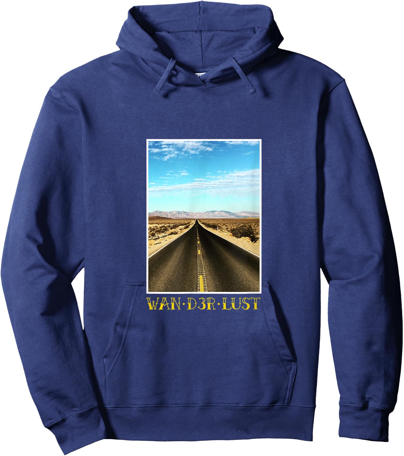 Wanderlust - travel goals custom art wearable Hoodie - Hoodie | Navy