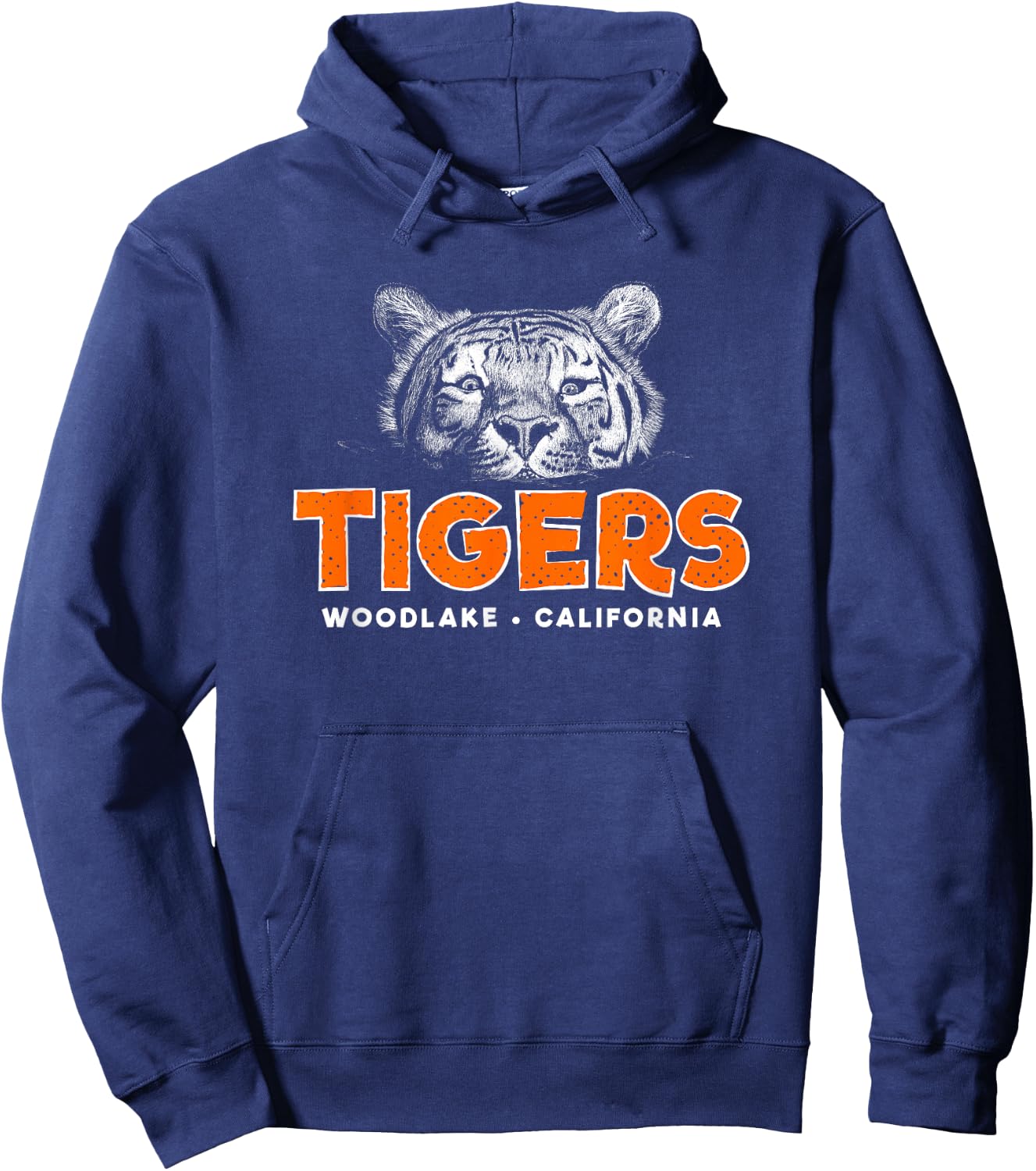 Woodlake California Tigers Scratchboard Hoodie - Hoodie | Navy