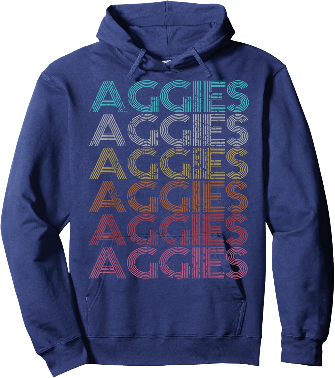 Retro Vintage Aggies Hoodie - Hoodie | Navy