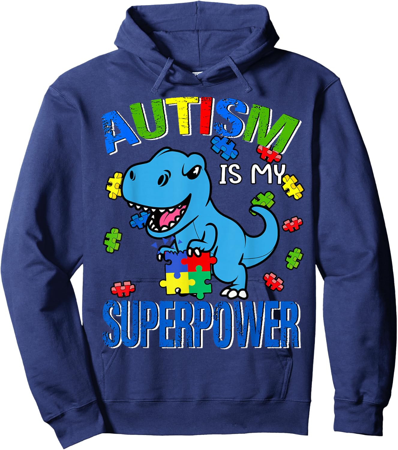 Autism Awareness Is My Superpower Kids Boys Hoodie - Hoodie | Navy