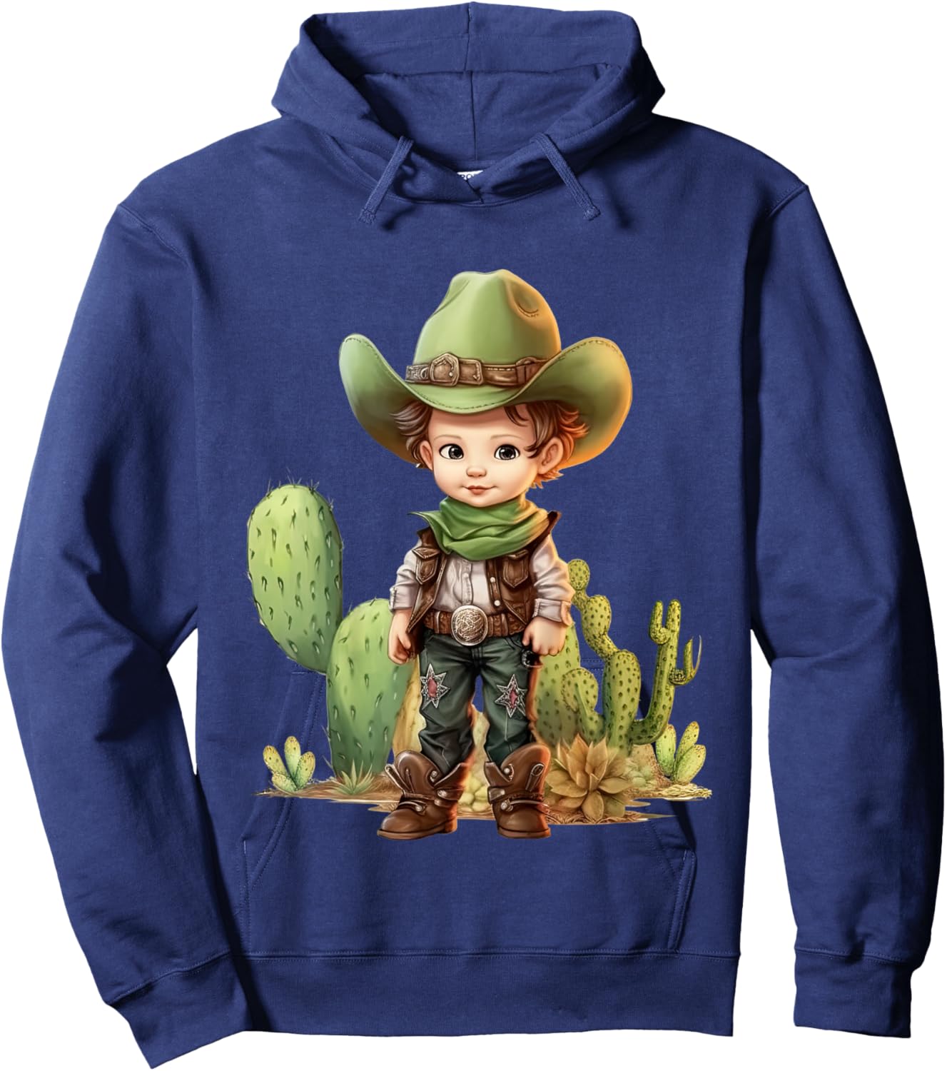 Kids Little Buckaroo Cowboy Hoodie - Hoodie | Navy