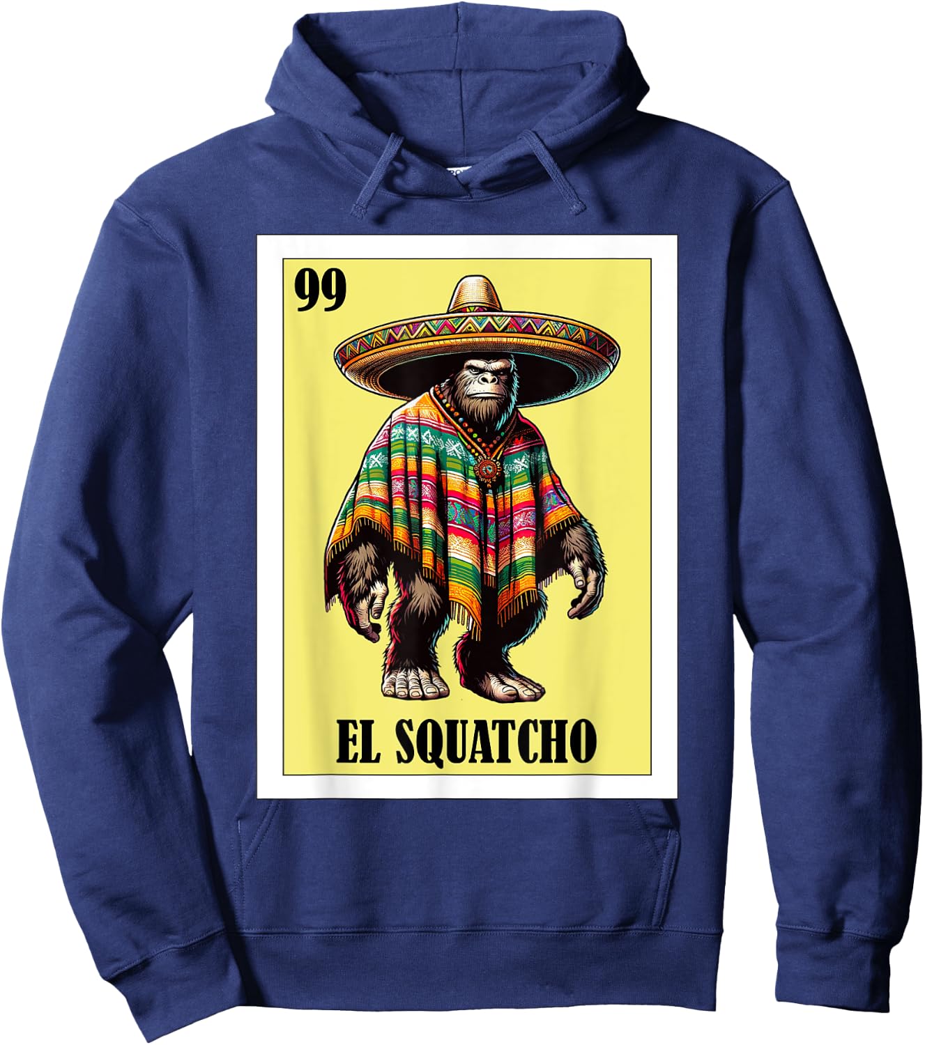 Funny Mexican Bigfoot Design - El Squatcho Hoodie - Hoodie | Navy