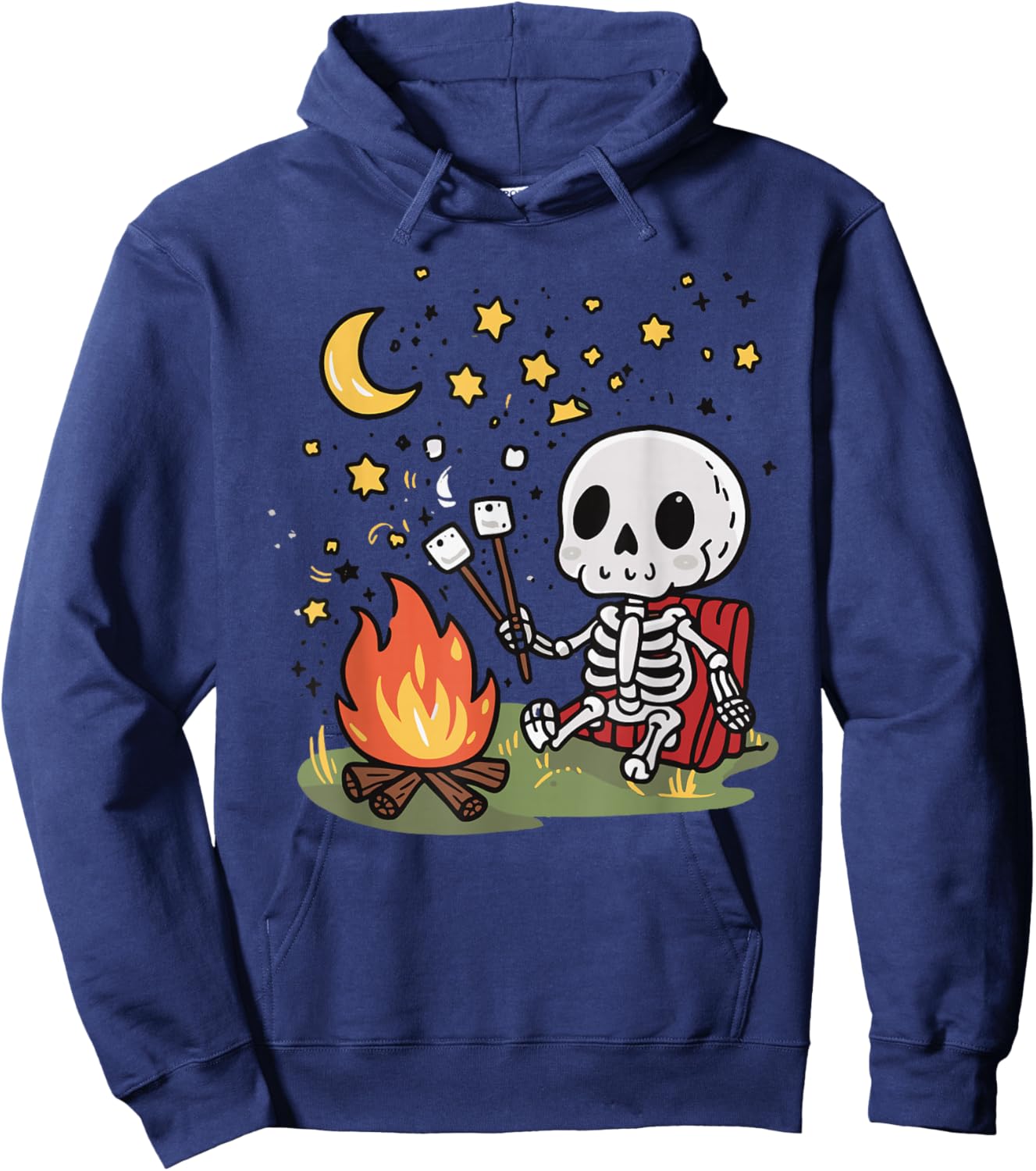 Skeleton Camping Hoodie - Hoodie | Navy
