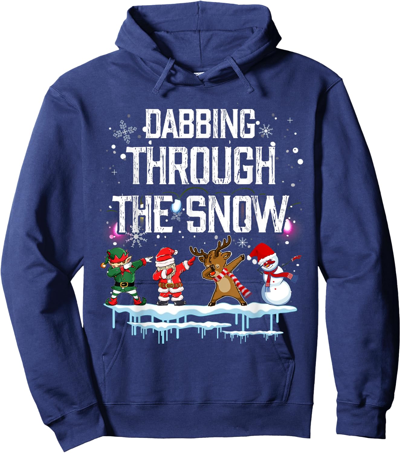 Santa Dabbing Through the Snow Hoodie - Hoodie | Navy